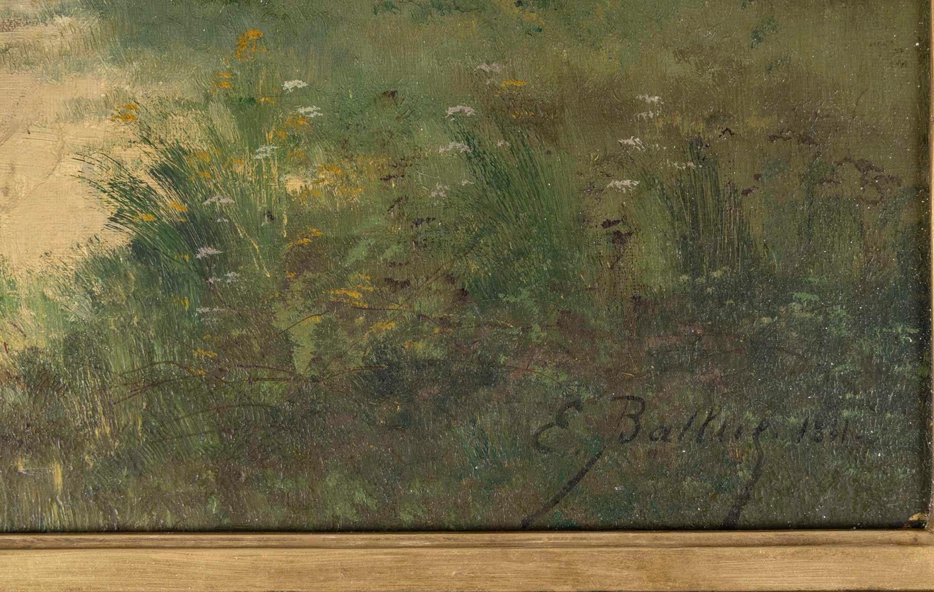 Paar Gemälde des 19. Jahrhunderts, signiert Emile Ballue (1820-1886). im Angebot 4