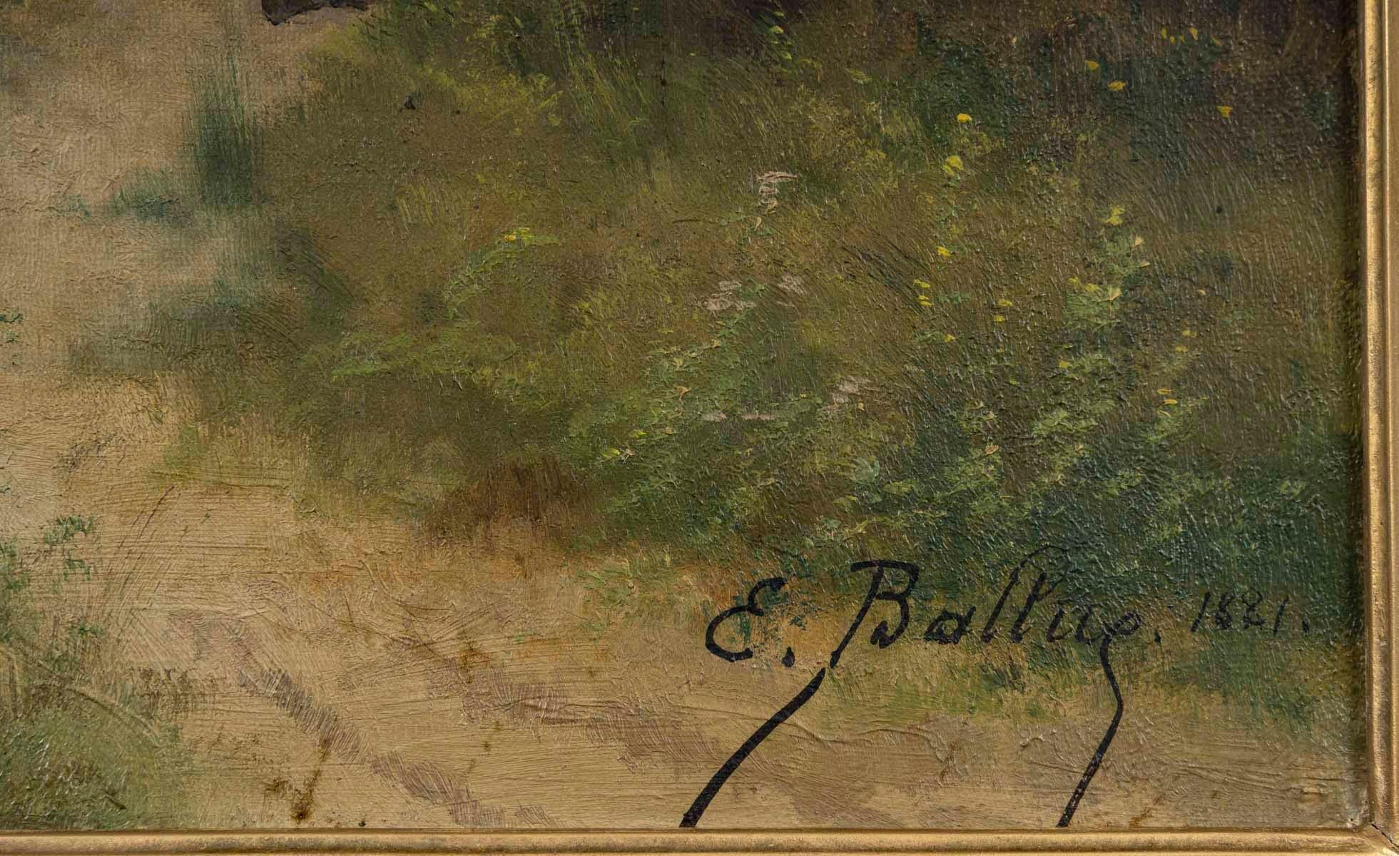 Paar Gemälde des 19. Jahrhunderts, signiert Emile Ballue (1820-1886). (Französisch) im Angebot