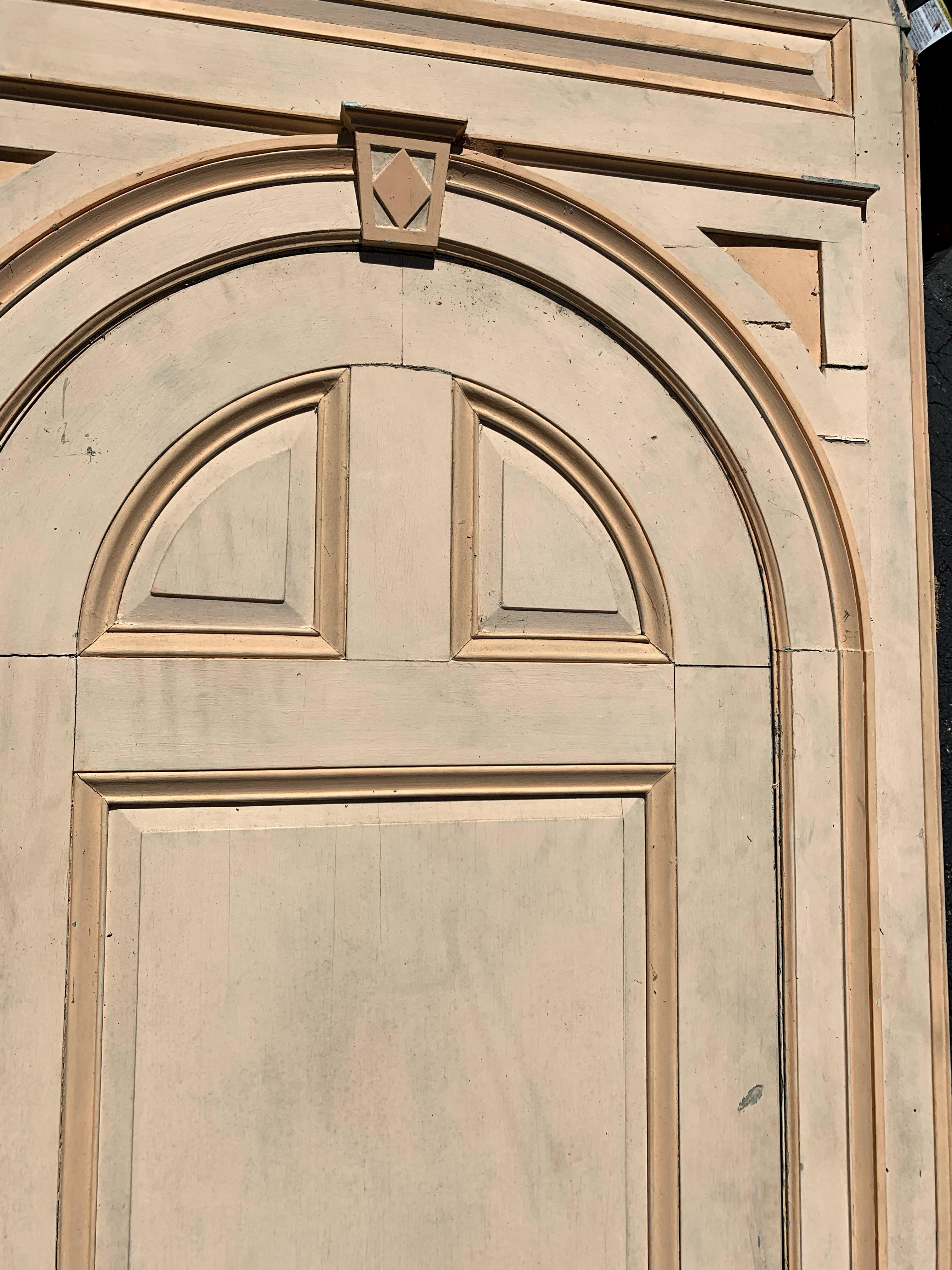 Pair of 19th Century Paneled Arched Top Doors from Manchester by the Sea, MA 6