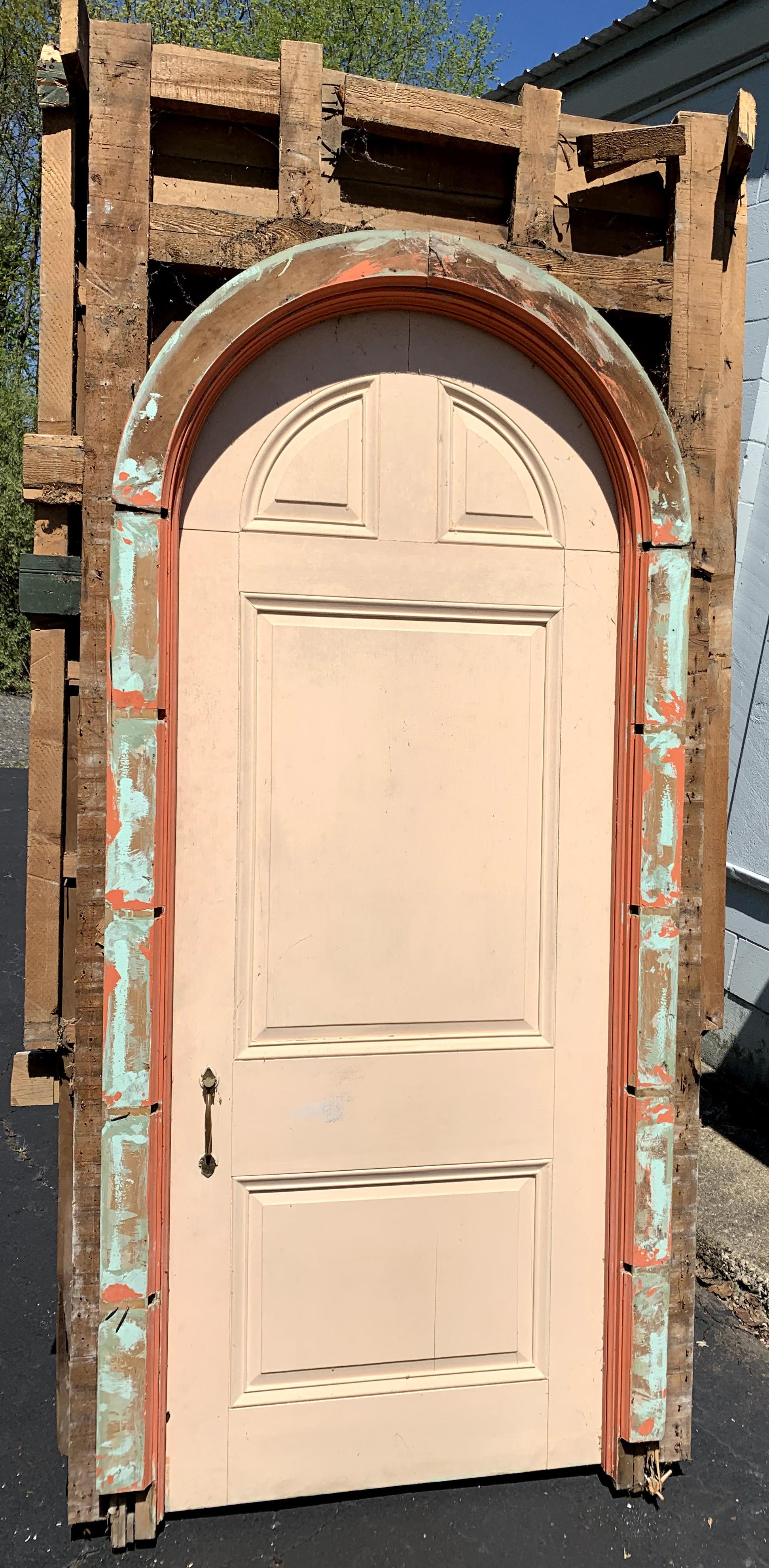 Pair of 19th Century Paneled Arched Top Doors from Manchester by the Sea, MA 11