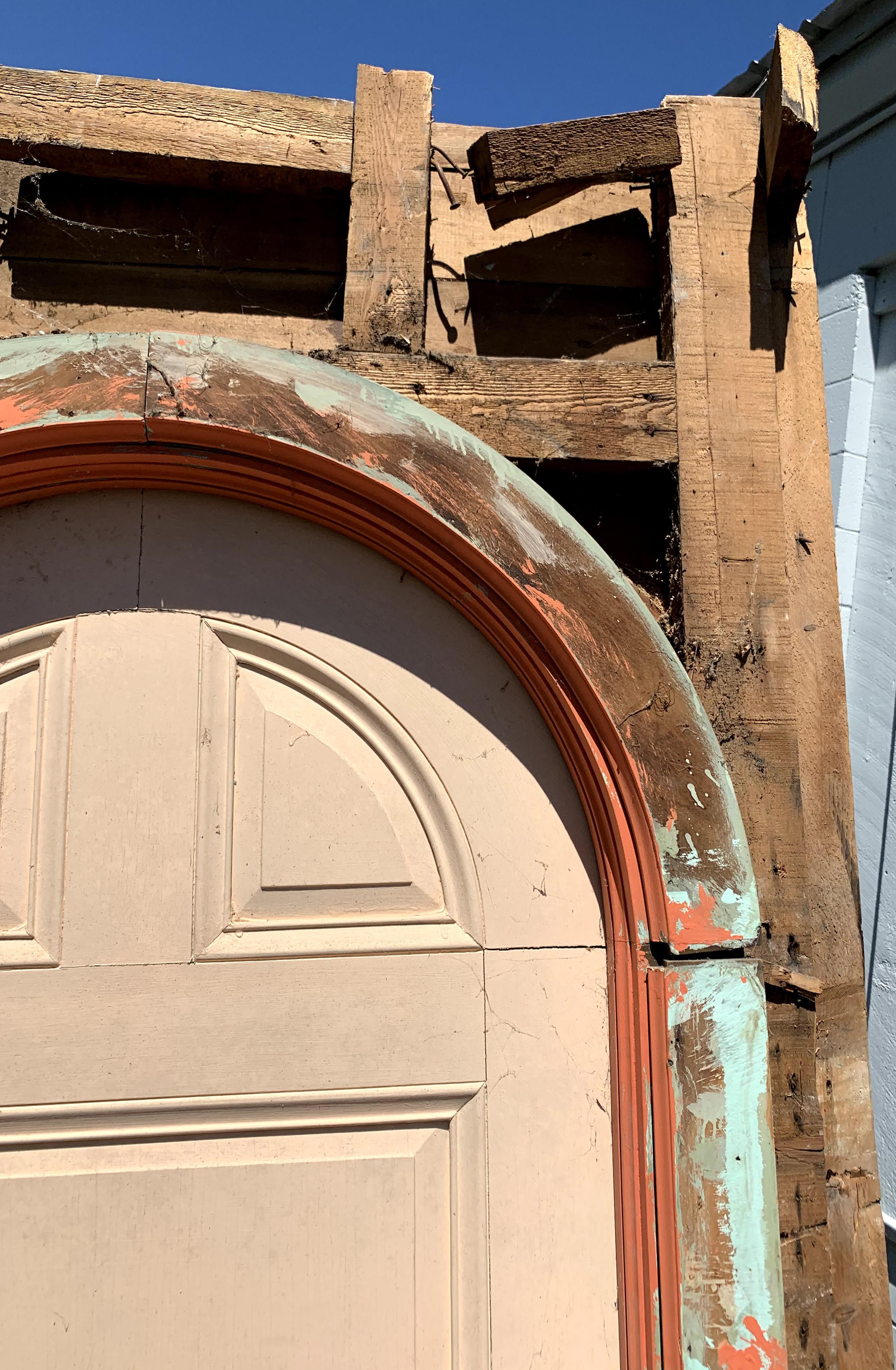 Pair of 19th Century Paneled Arched Top Doors from Manchester by the Sea, MA 13