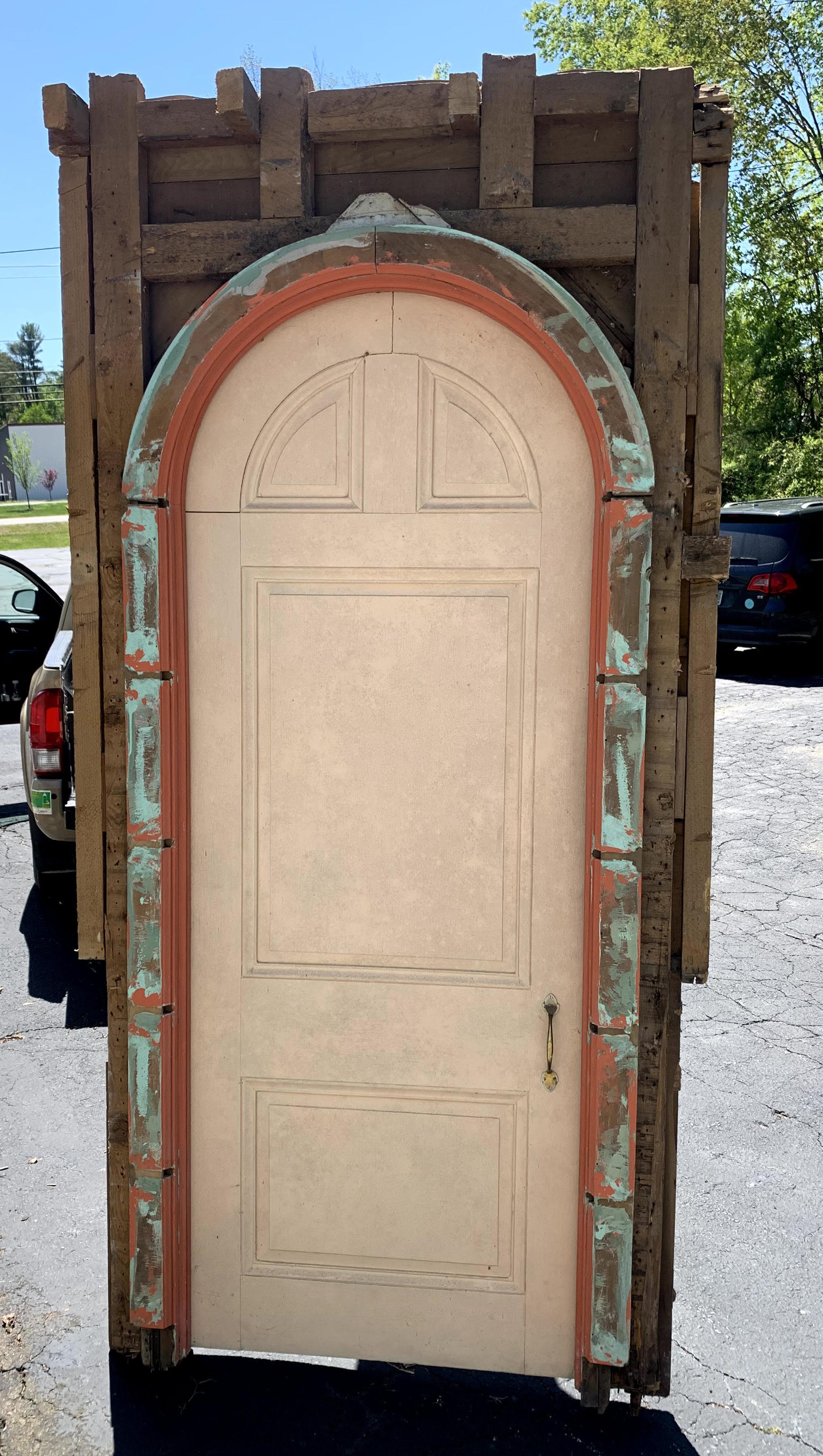 Pair of 19th Century Paneled Arched Top Doors from Manchester by the Sea, MA 1