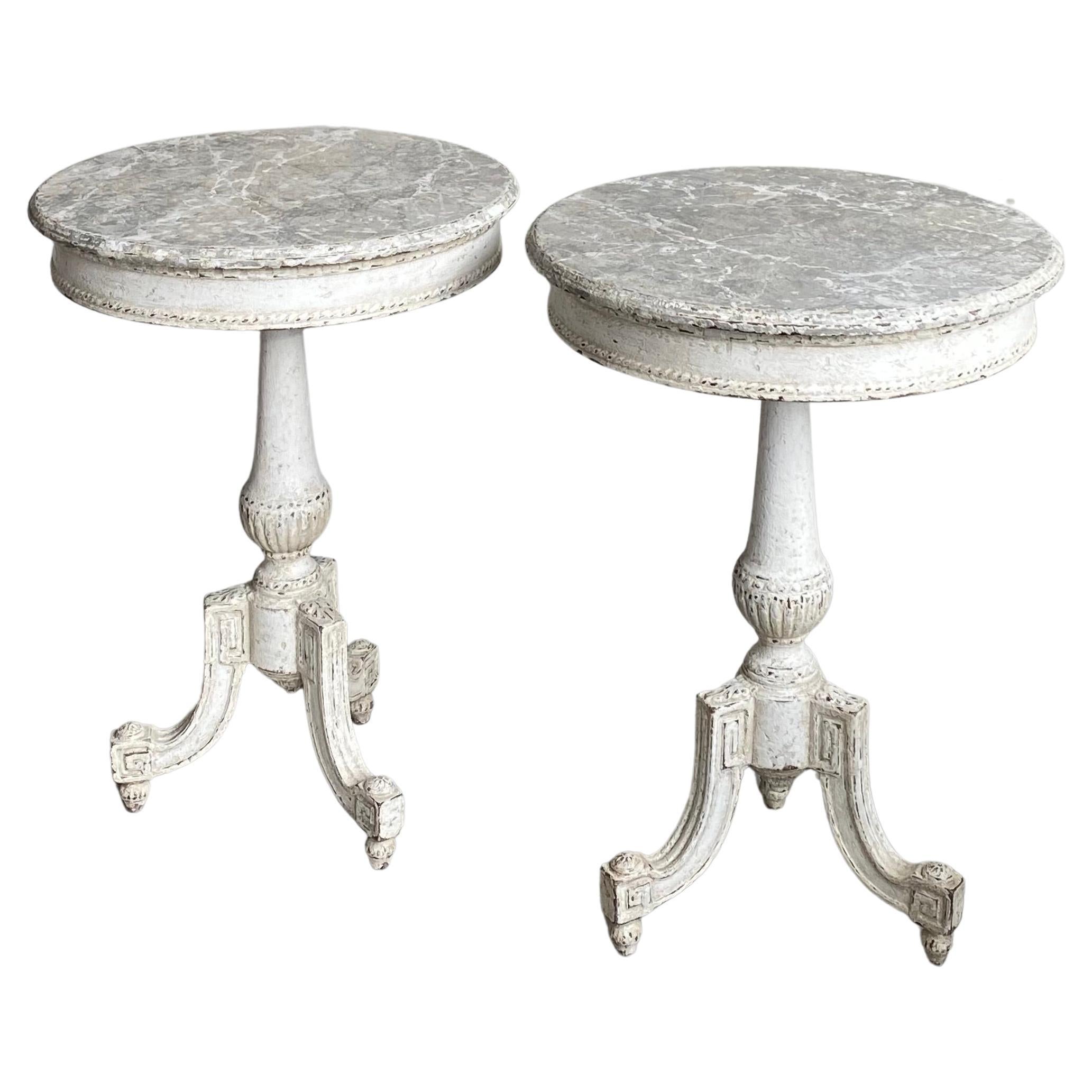 Pair of 19th Century Patinated Side Tables