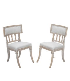Pair of 19th Century Period Gustavian Klismos Chairs