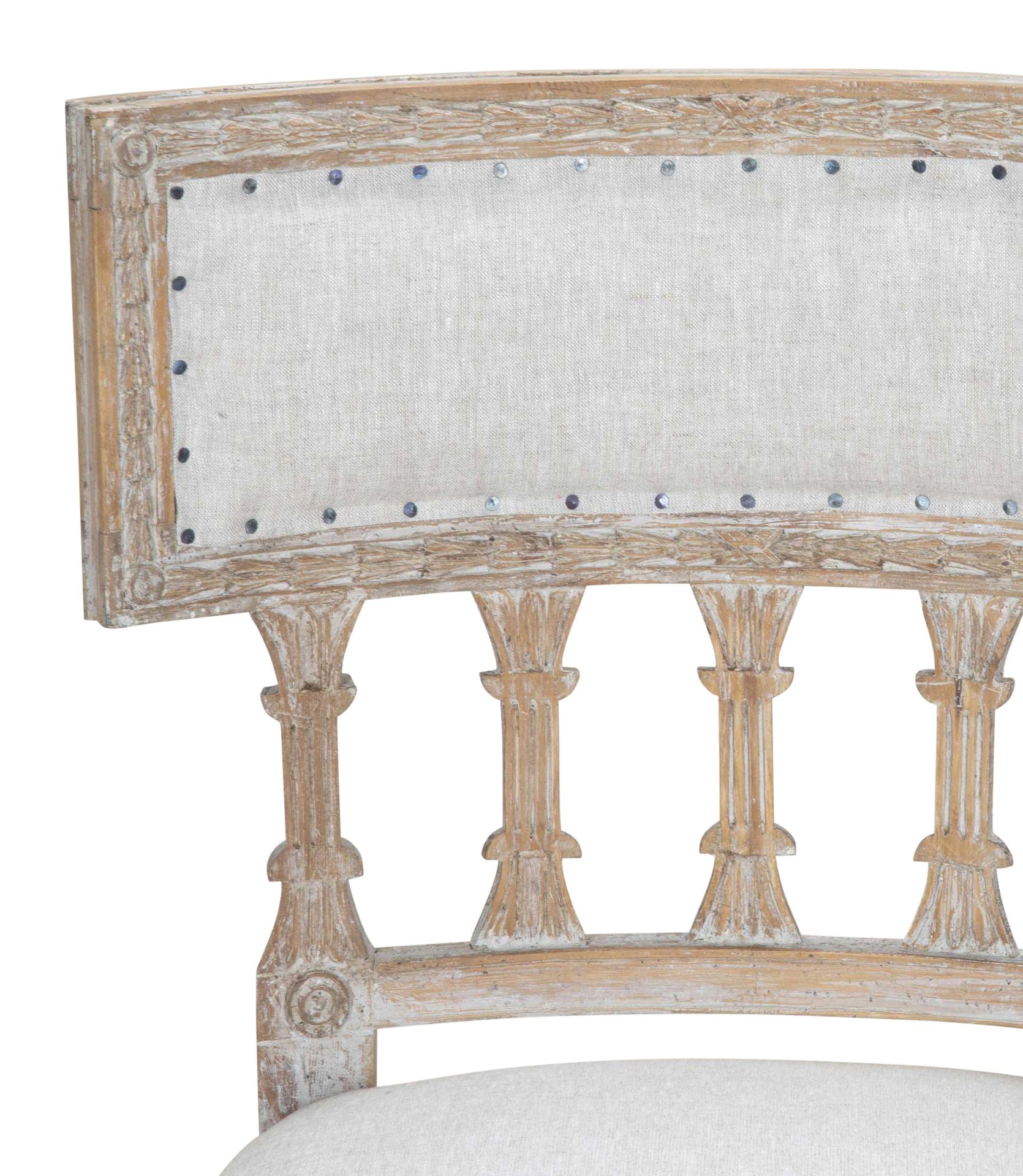 Gustaviano Coppia di sedie Klismos gustaviane del XIX secolo in vendita