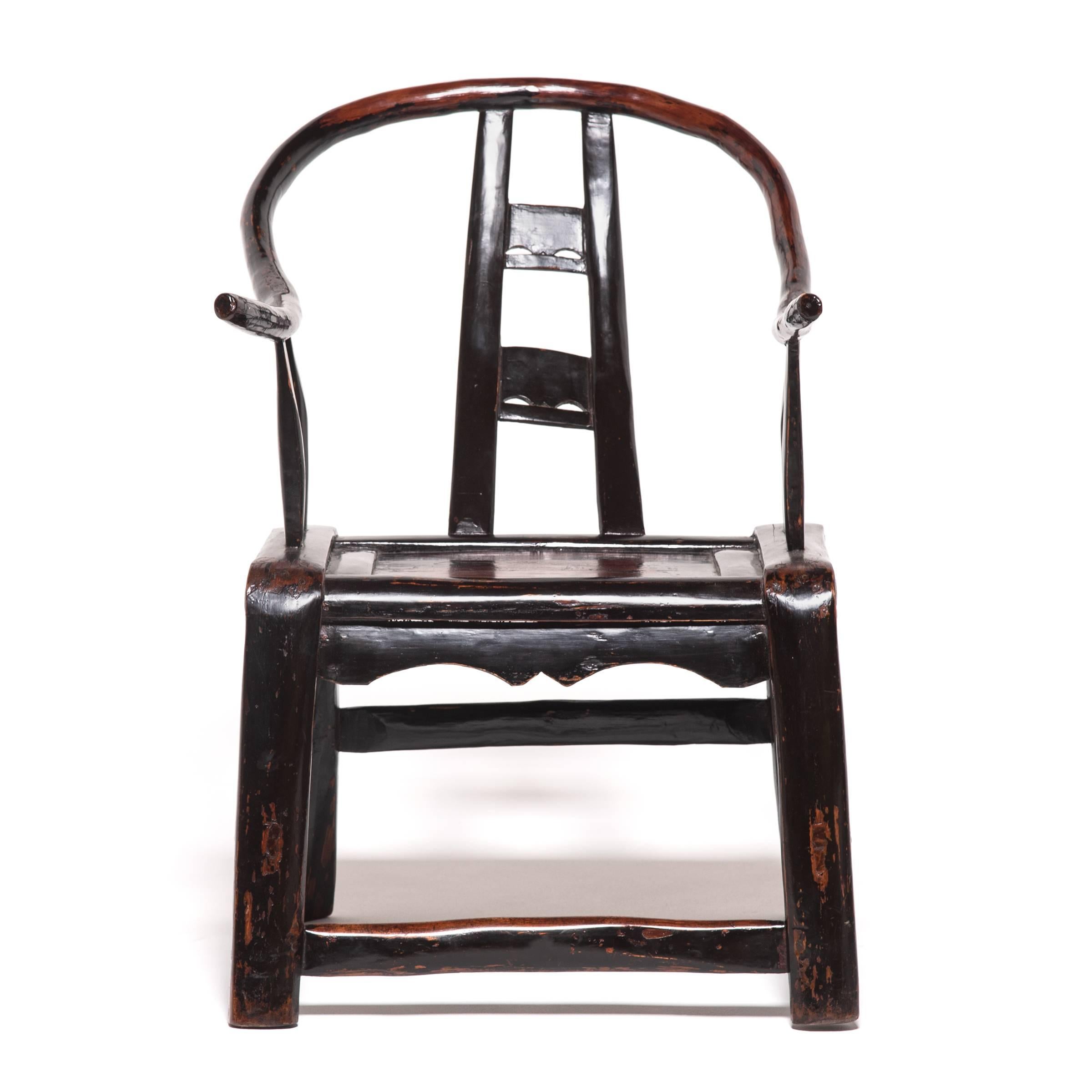 Elm Pair of 19th Century Petite Chinese Chairs
