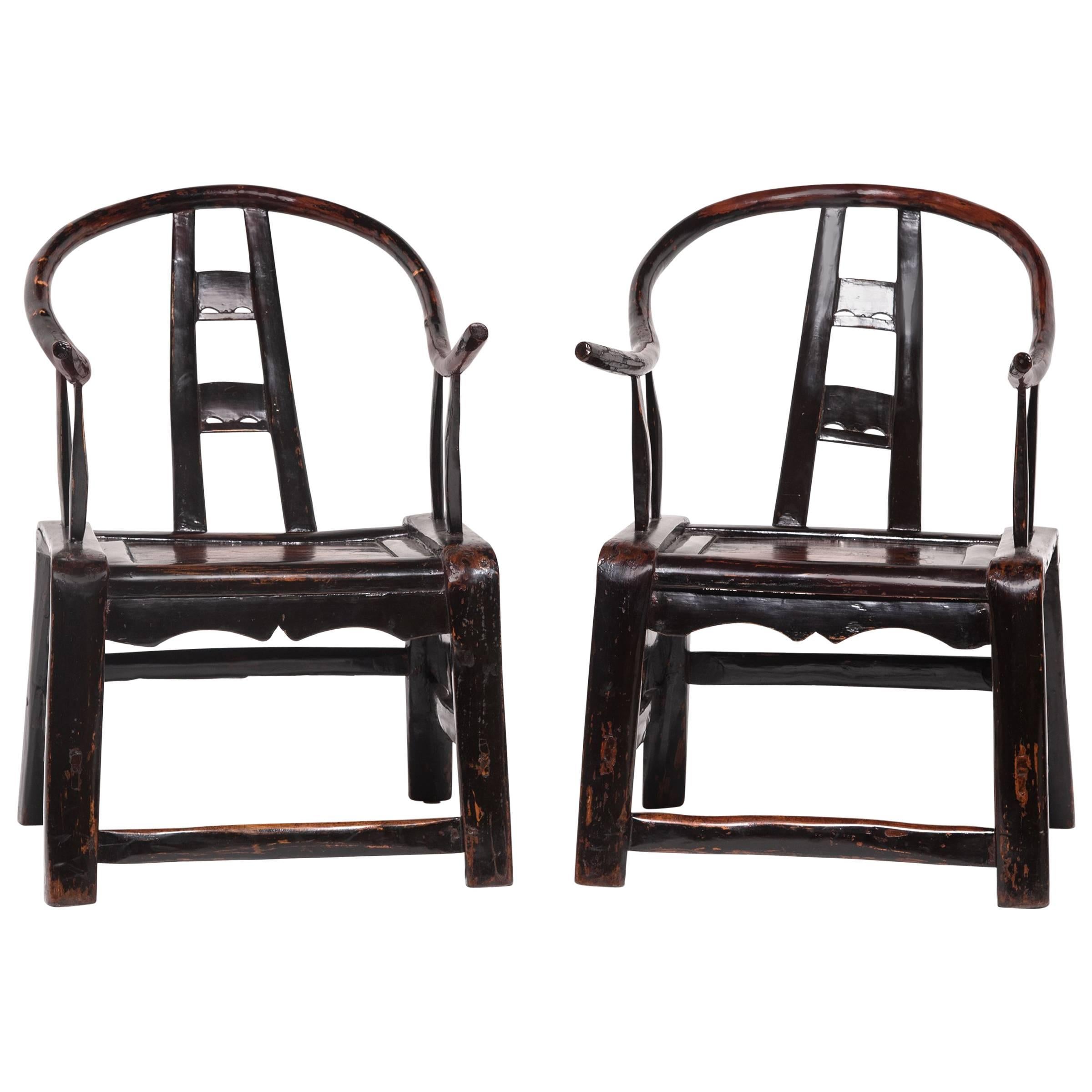 Pair of 19th Century Petite Chinese Chairs