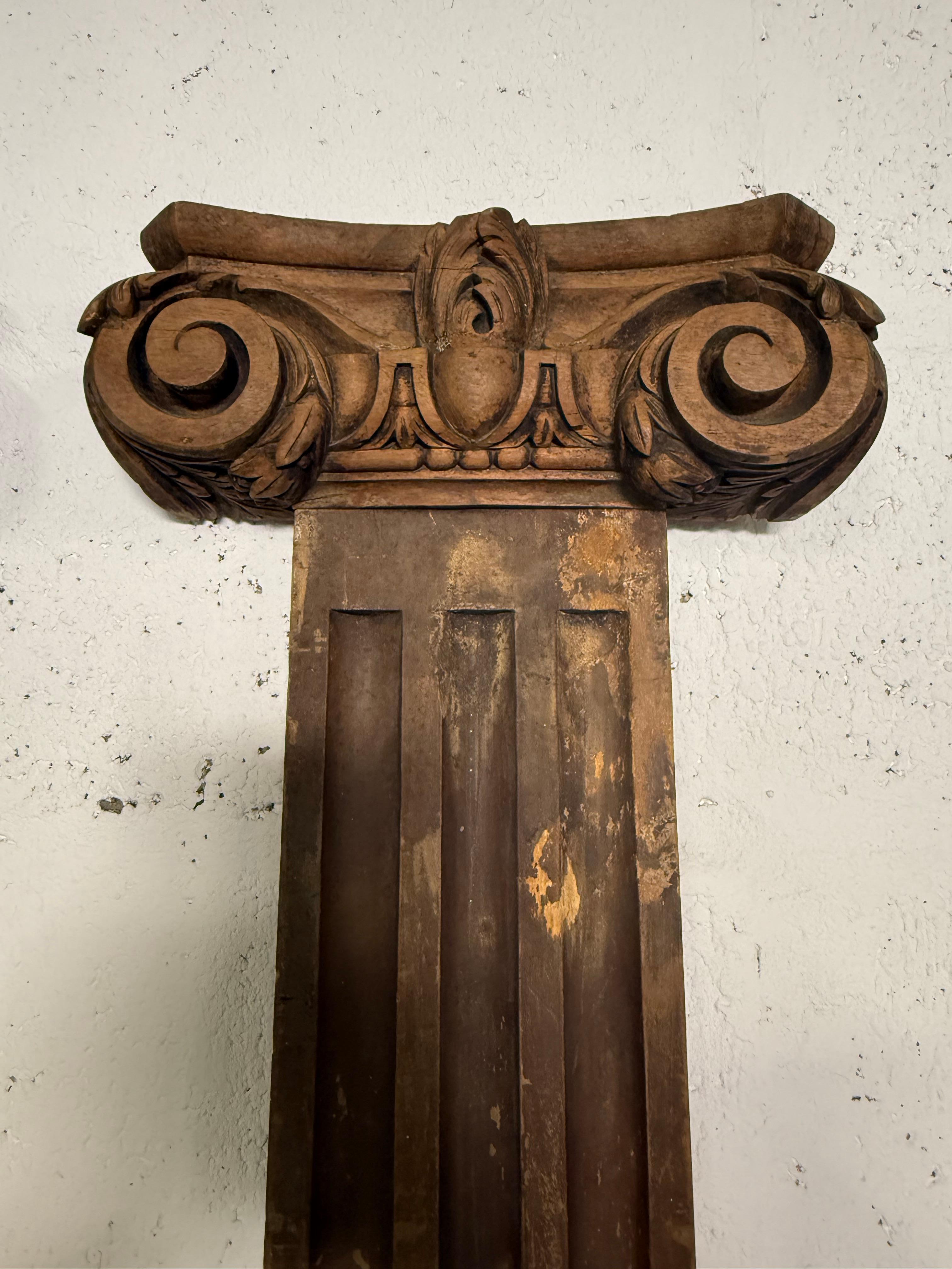 Oak Pair Of 19th Century Pilasters For Sale
