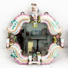 Pair of 19th Century Porcelain Mounted Sconces