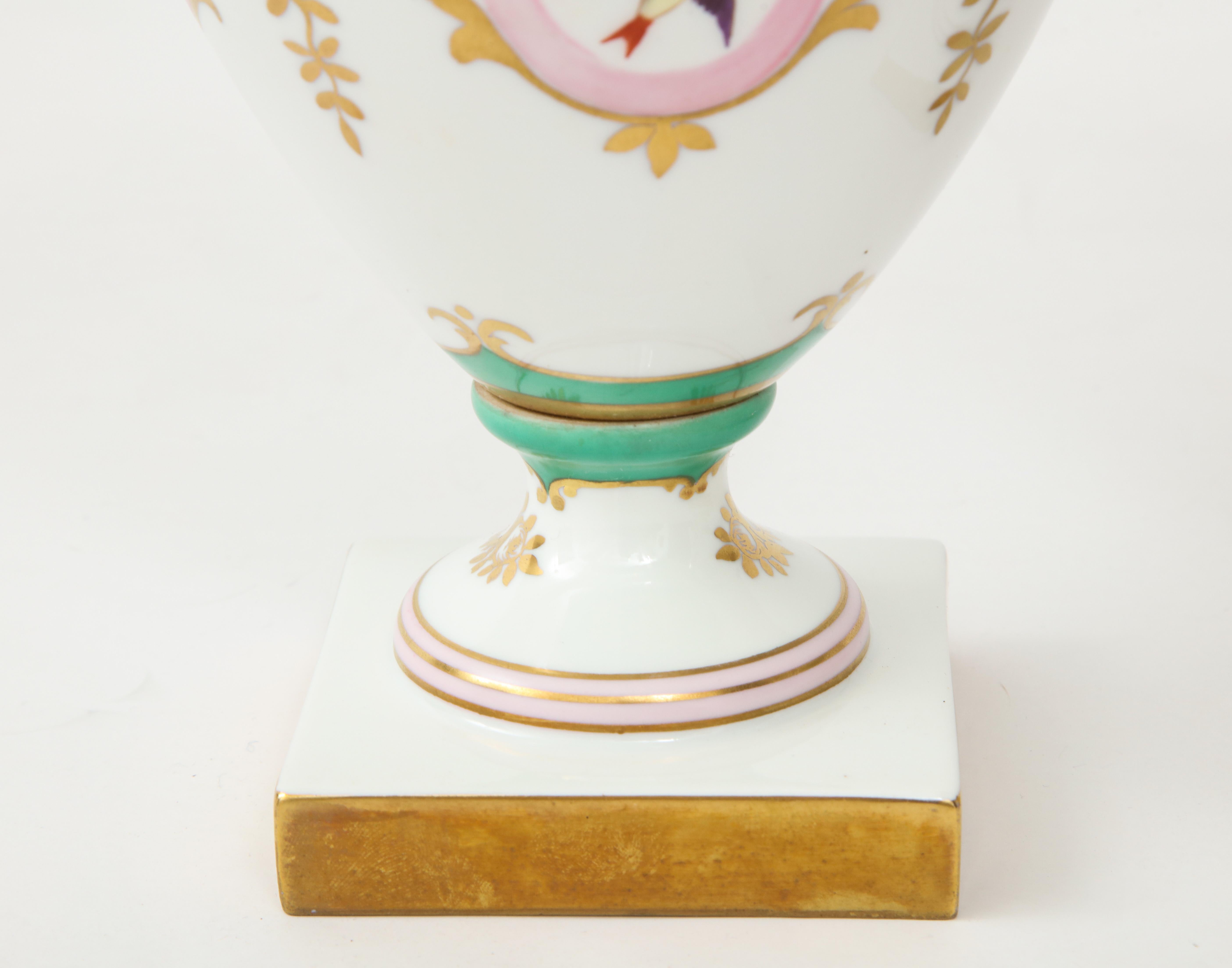 Pair of 19th Century Porcelain Urn Vases 4