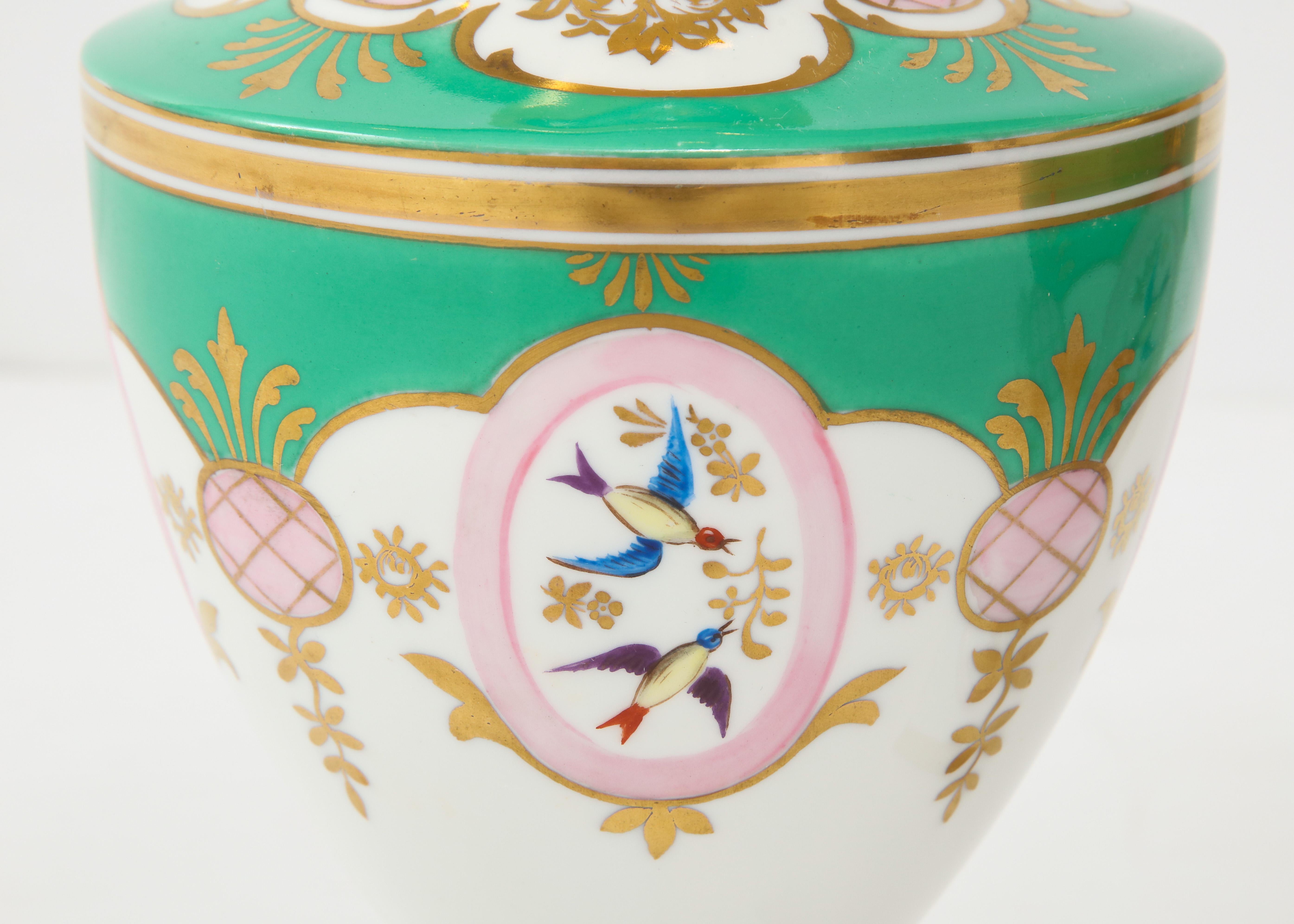 Pair of 19th Century Porcelain Urn Vases 2