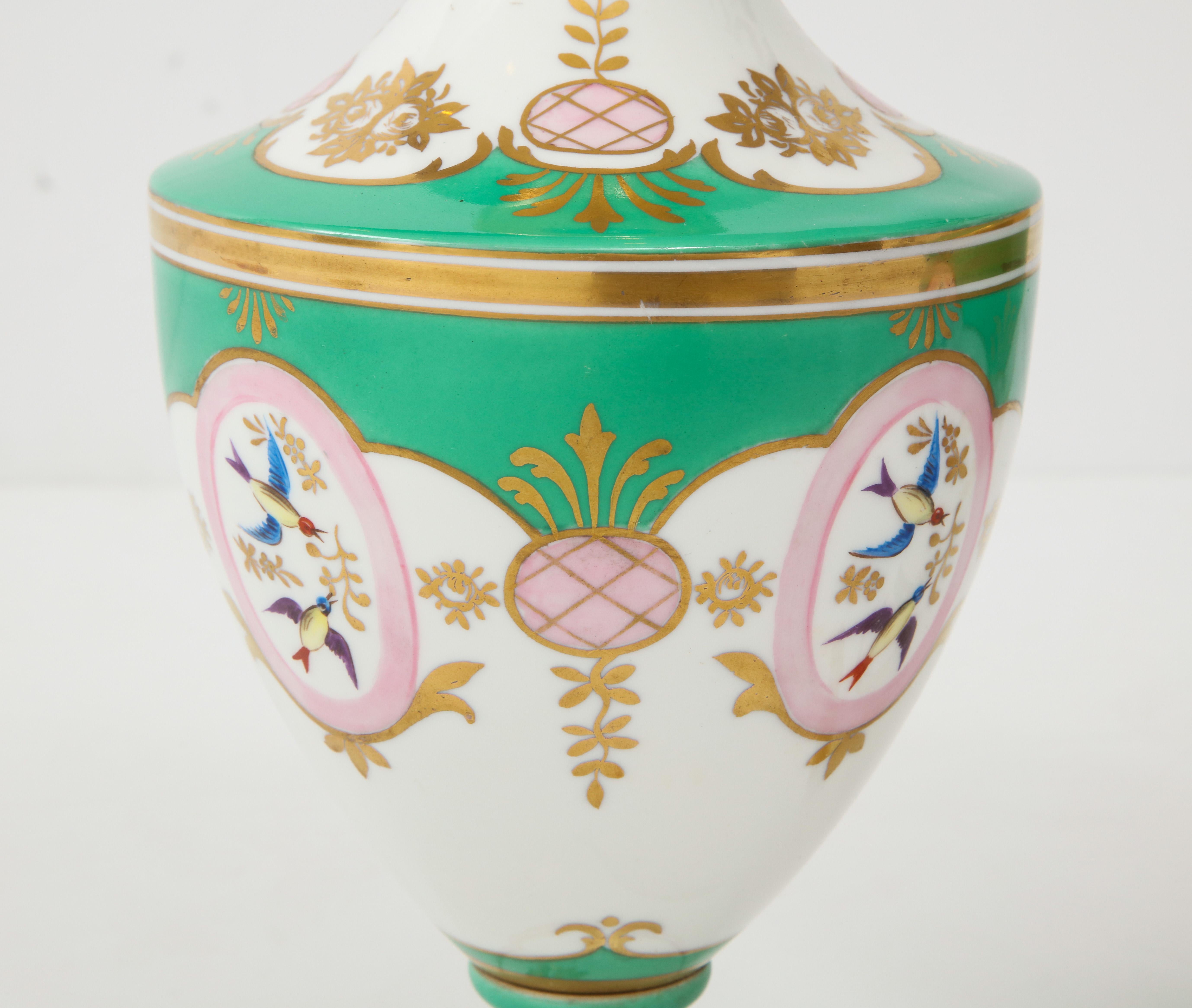 Pair of 19th Century Porcelain Urn Vases 3
