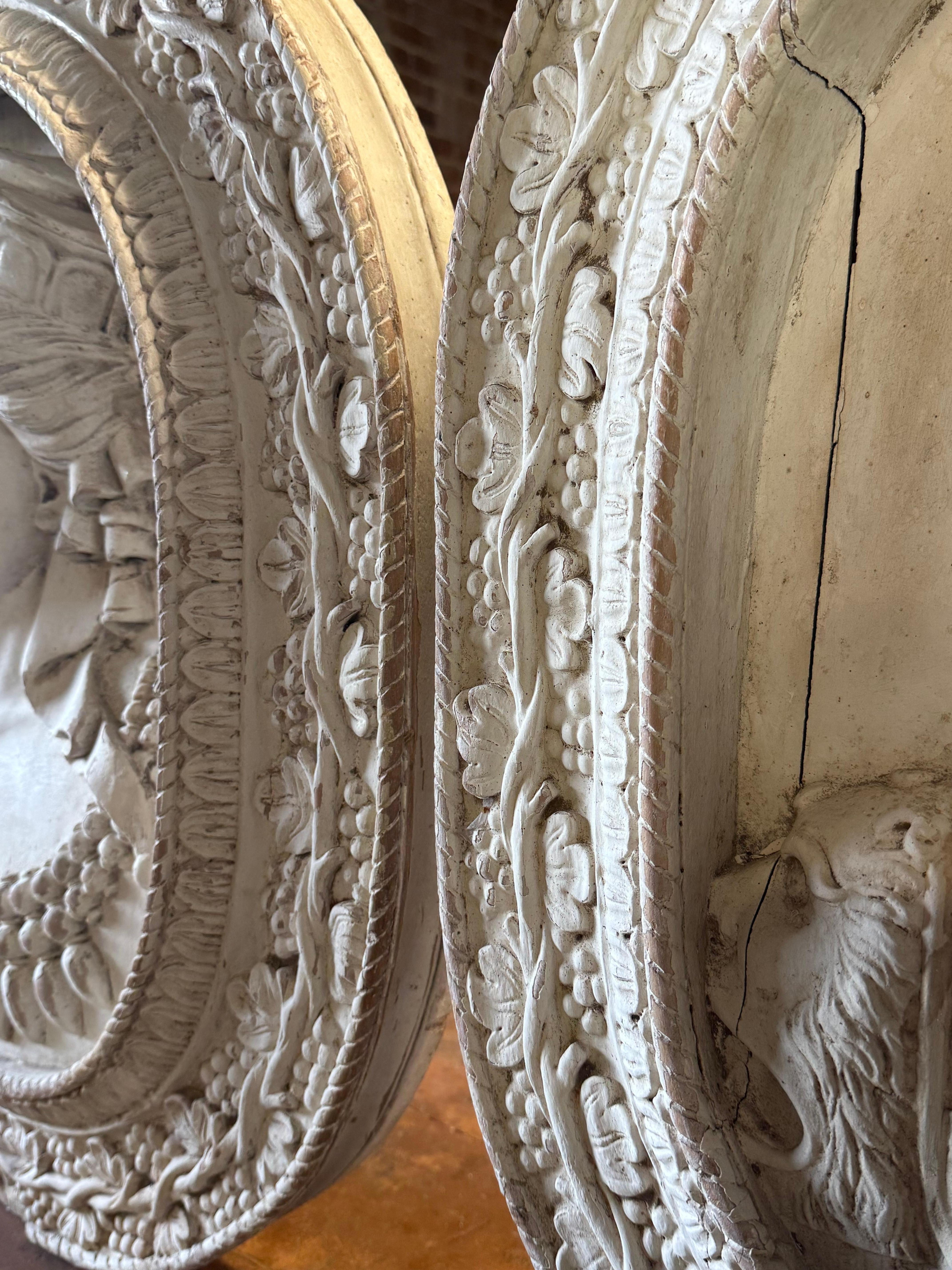 Pair Of 19th Century Portrait Plaques For Sale 7