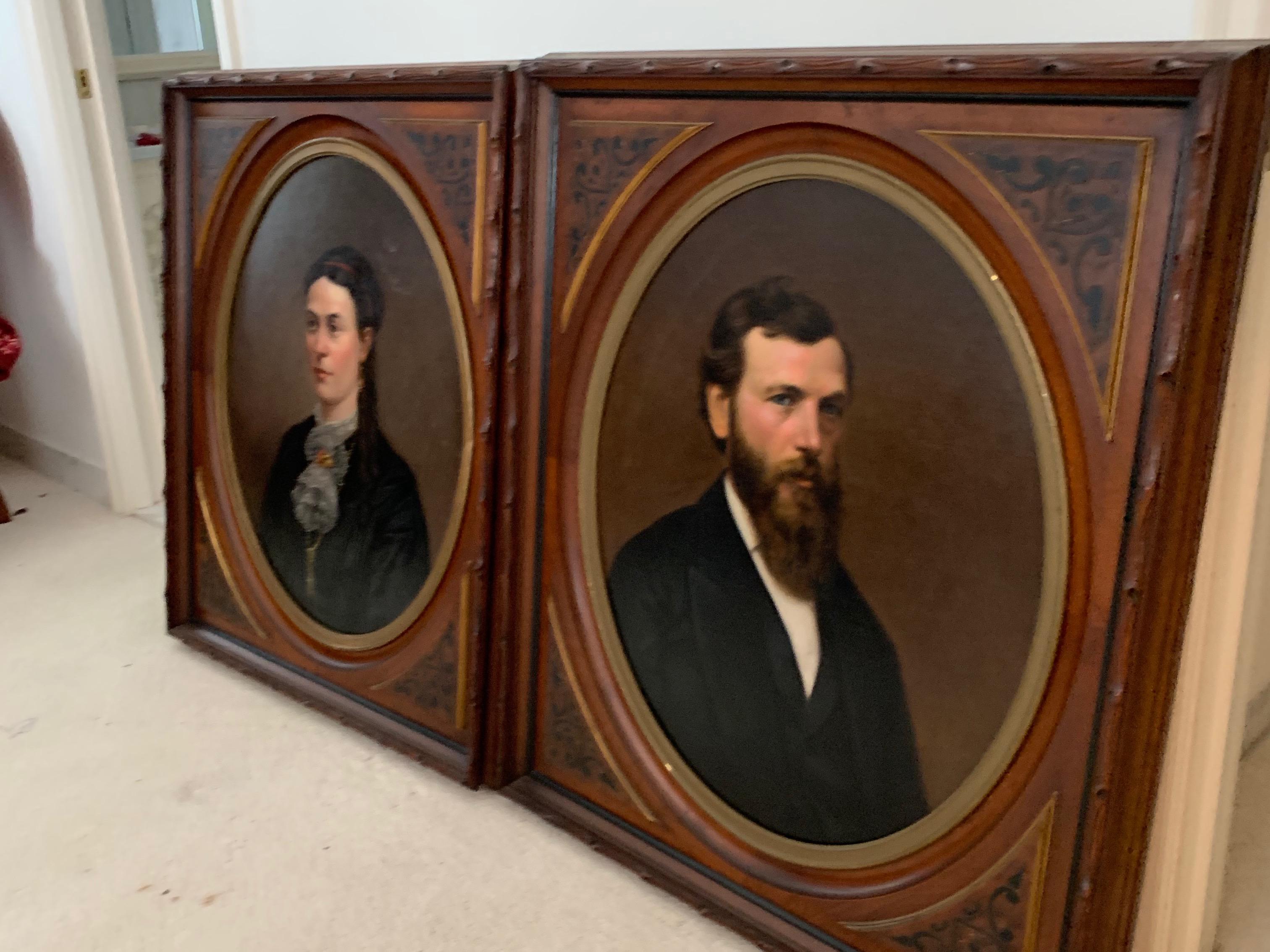 19th Century Pair of 19TH Century Portraits by George Harvey