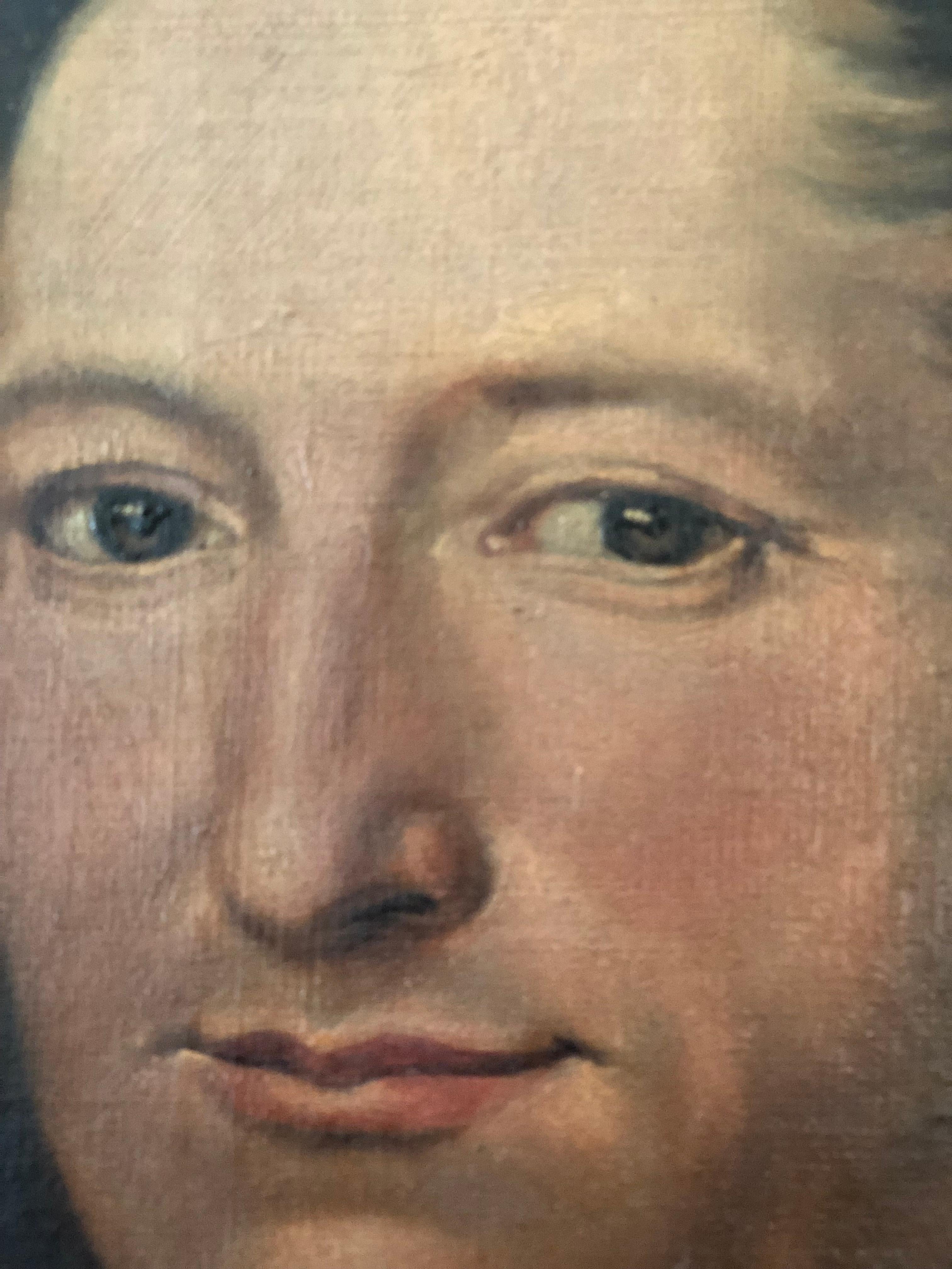 Pair of 19th-Century Portraits of a German Baron and Baroness For Sale 9