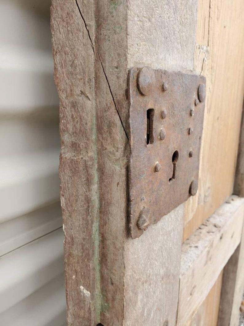 Iron Pair of 19th Century Mexican Mesquite & Pine Windows For Sale