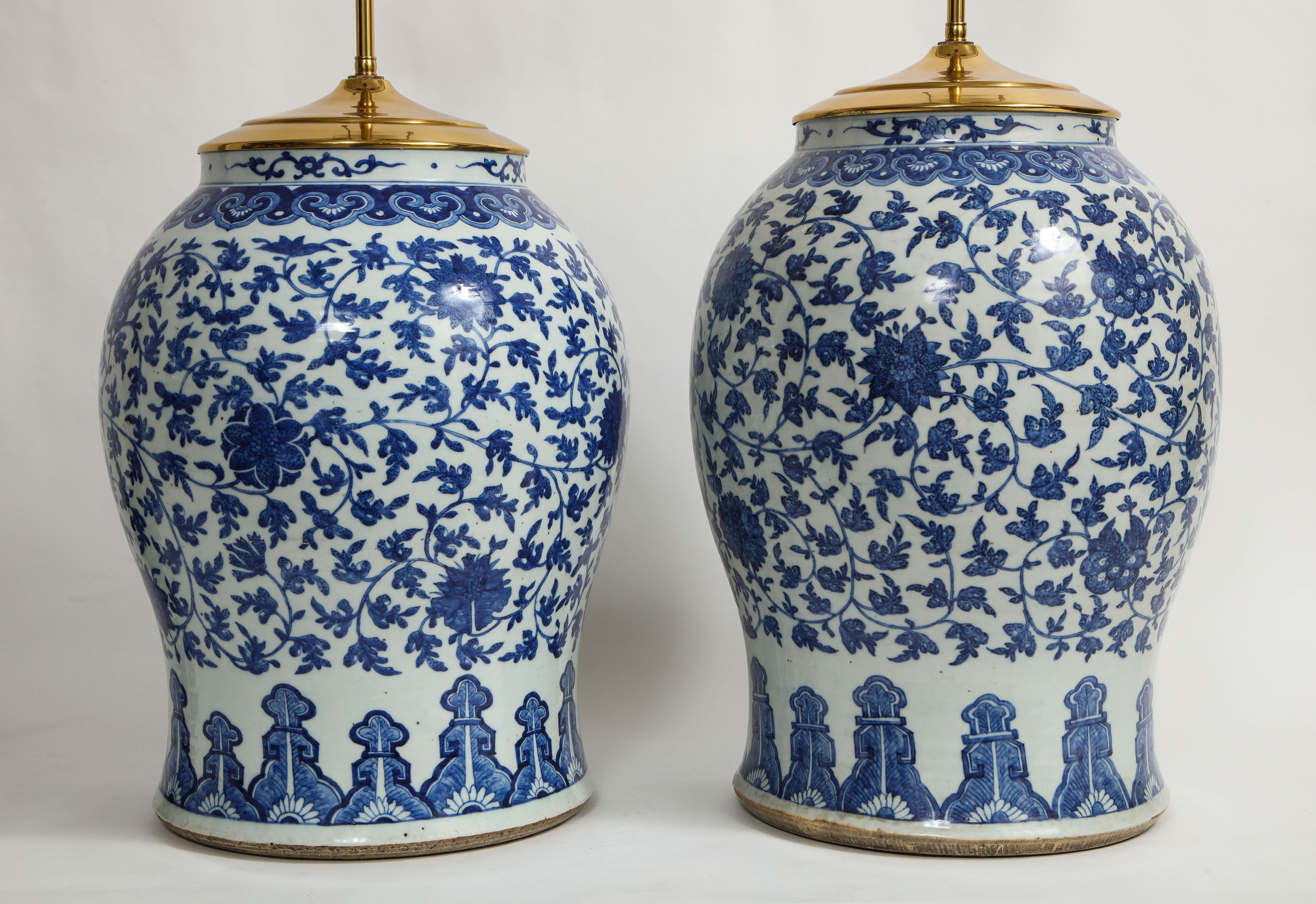 oriental blue and white lamps