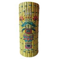 Pair of 19th Century Qing Dynasty Faux Bamboo Chinese Vases