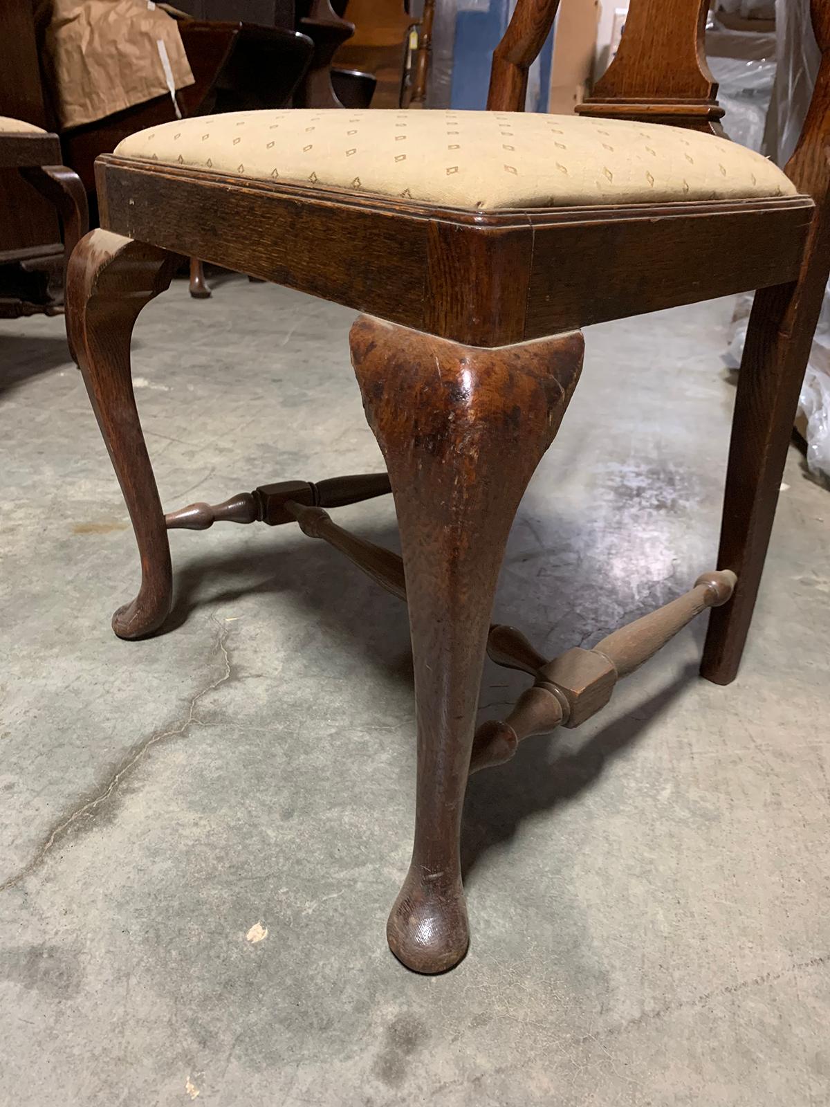 Pair of 19th Century Queen Anne Style Side Chairs For Sale 8