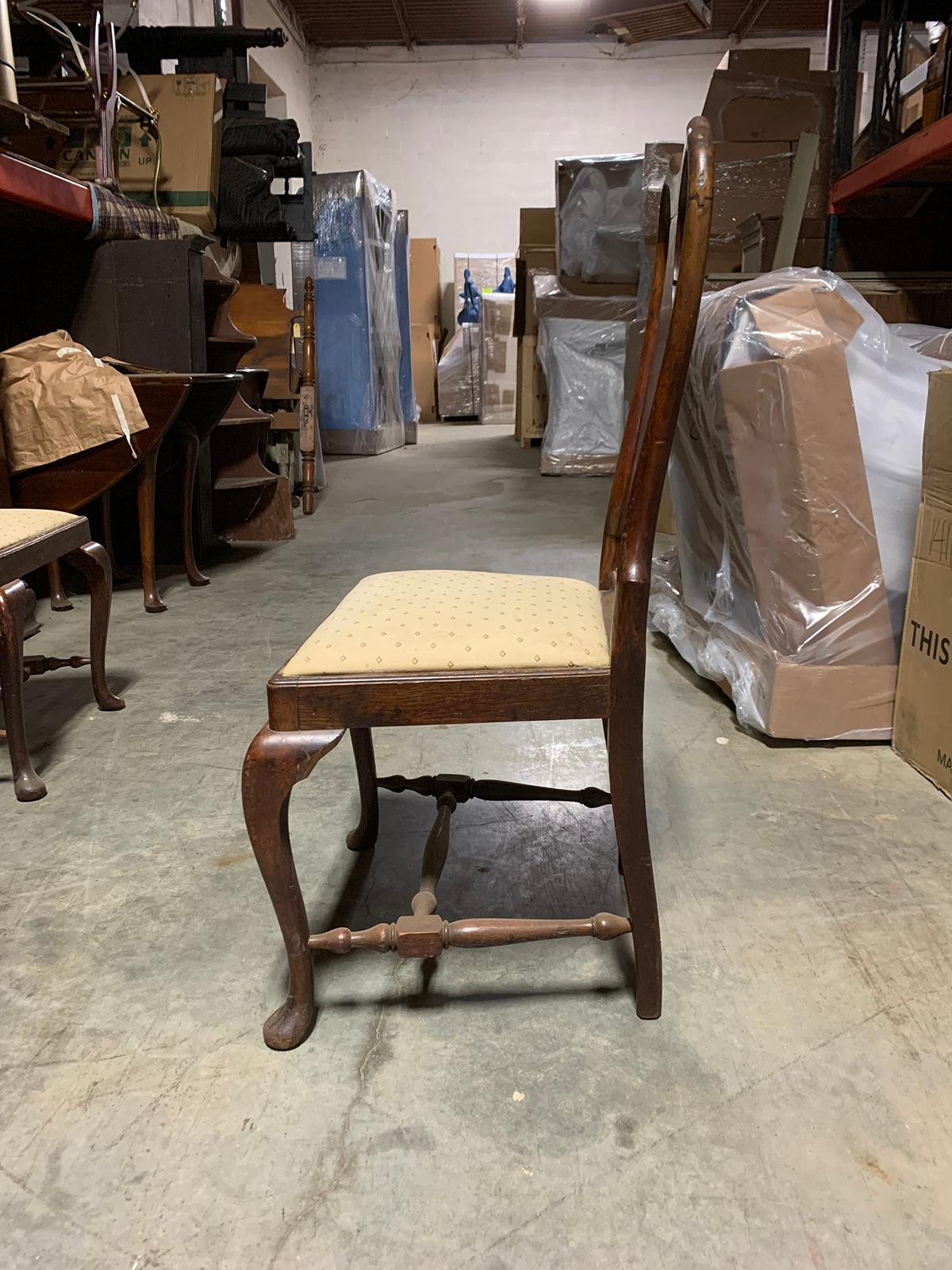 Pair of 19th Century Queen Anne Style Side Chairs For Sale 2