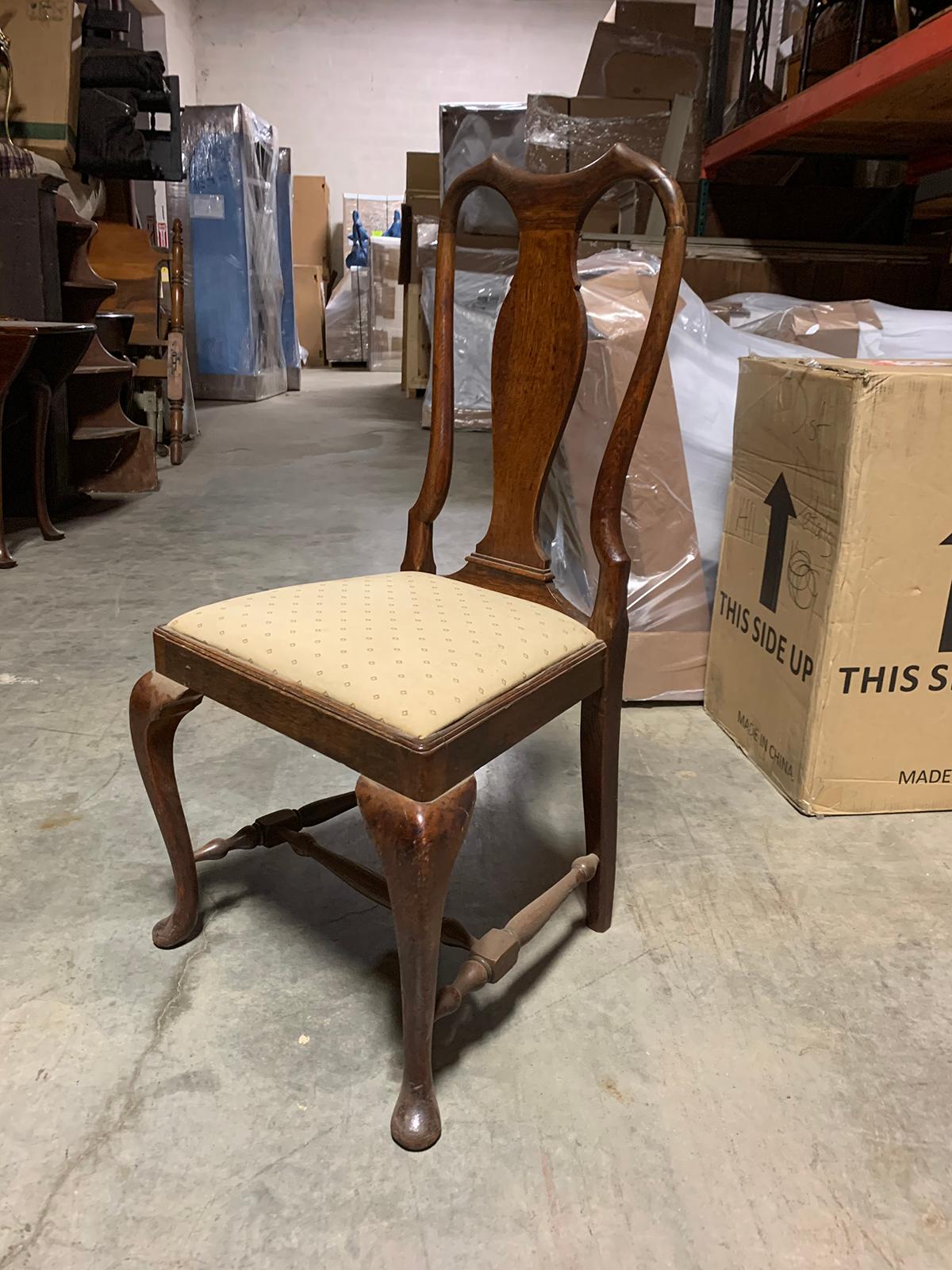 Pair of 19th Century Queen Anne Style Side Chairs For Sale 3