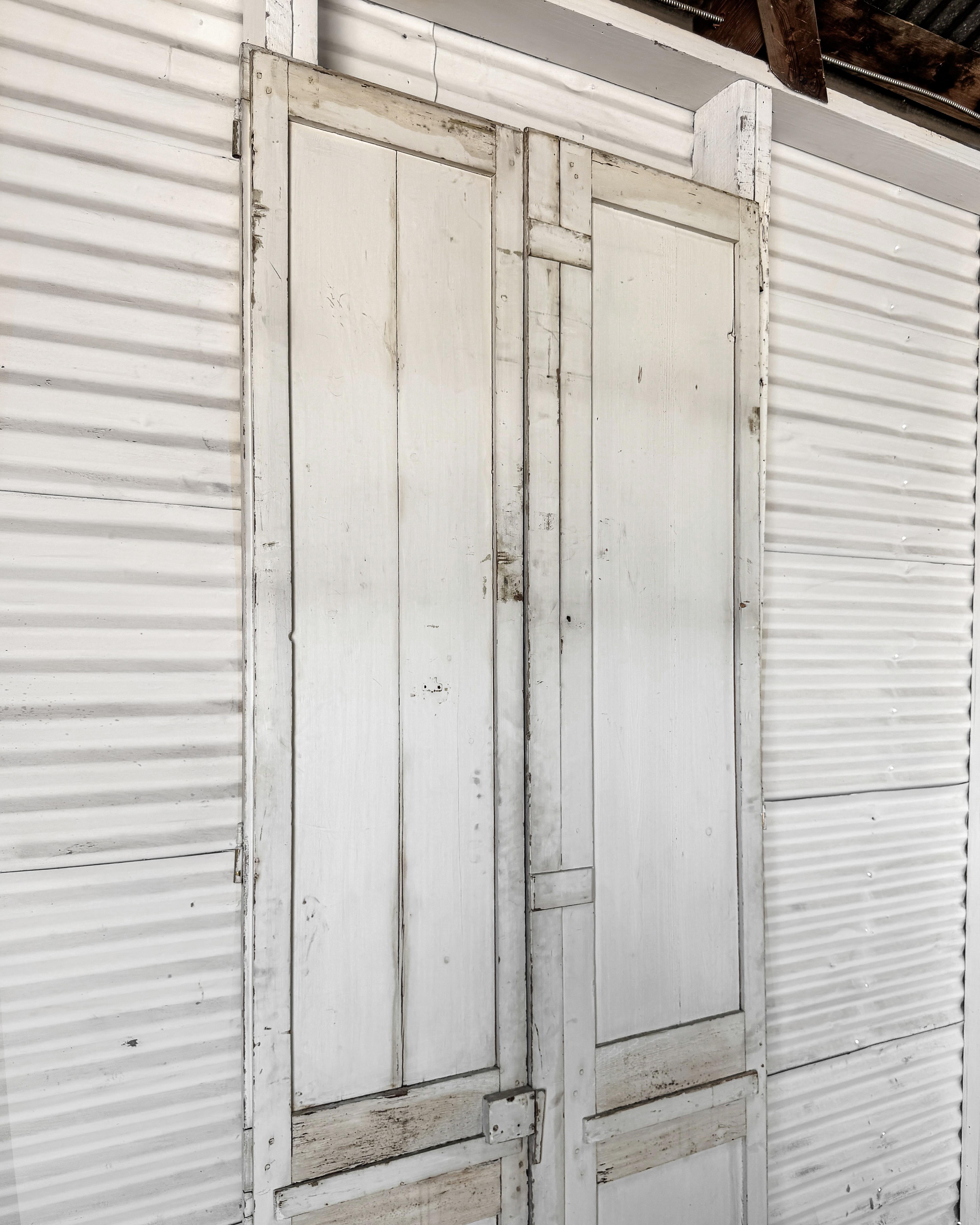 Pareja de puertas francesas de 2 hojas recuperadas del siglo XIX en venta 9