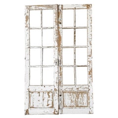 Pair of 19th Century Reclaimed 8-Lite French Doors with White Paint