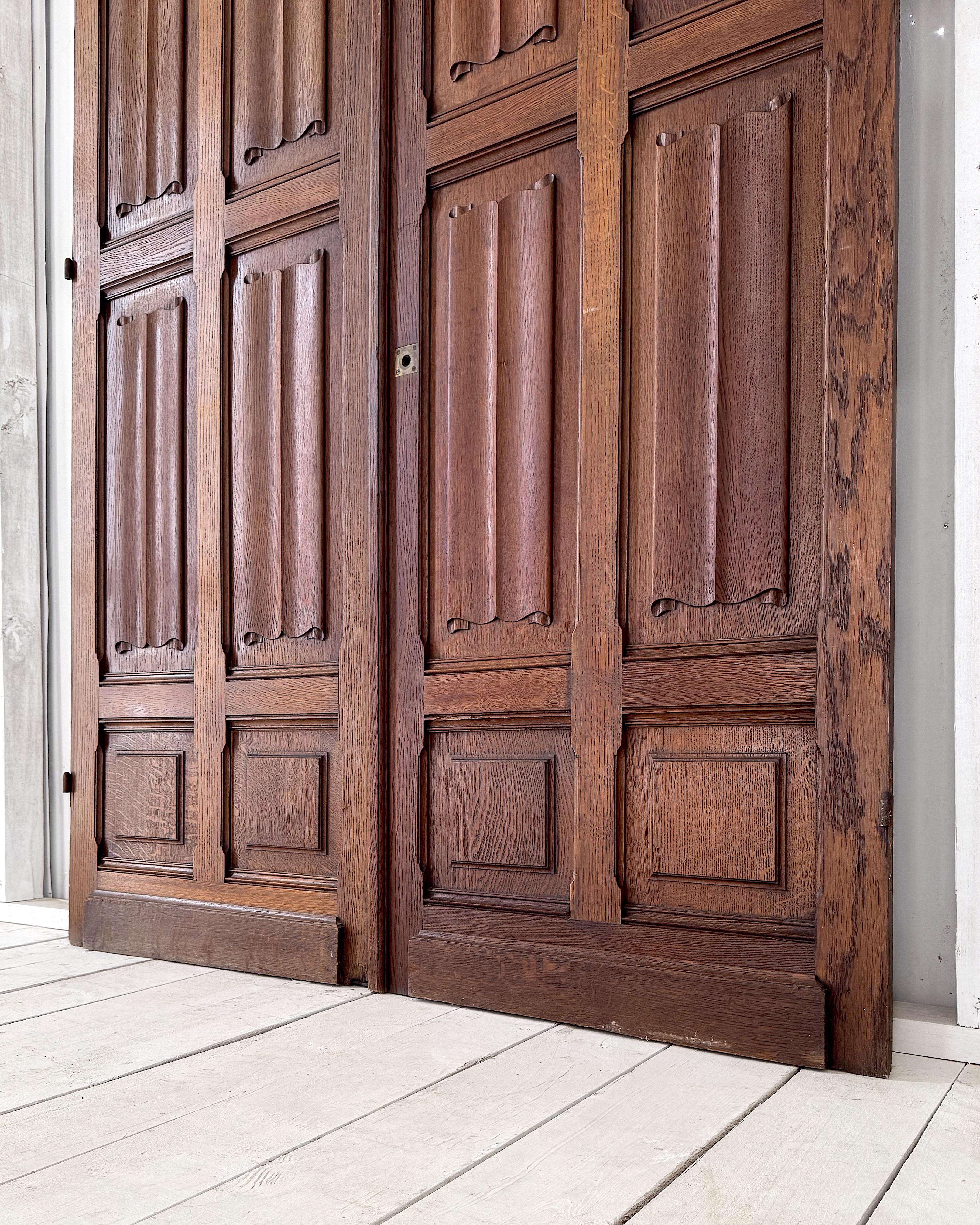 Pair of 19th Century Reclaimed Decorative French Doors For Sale 6