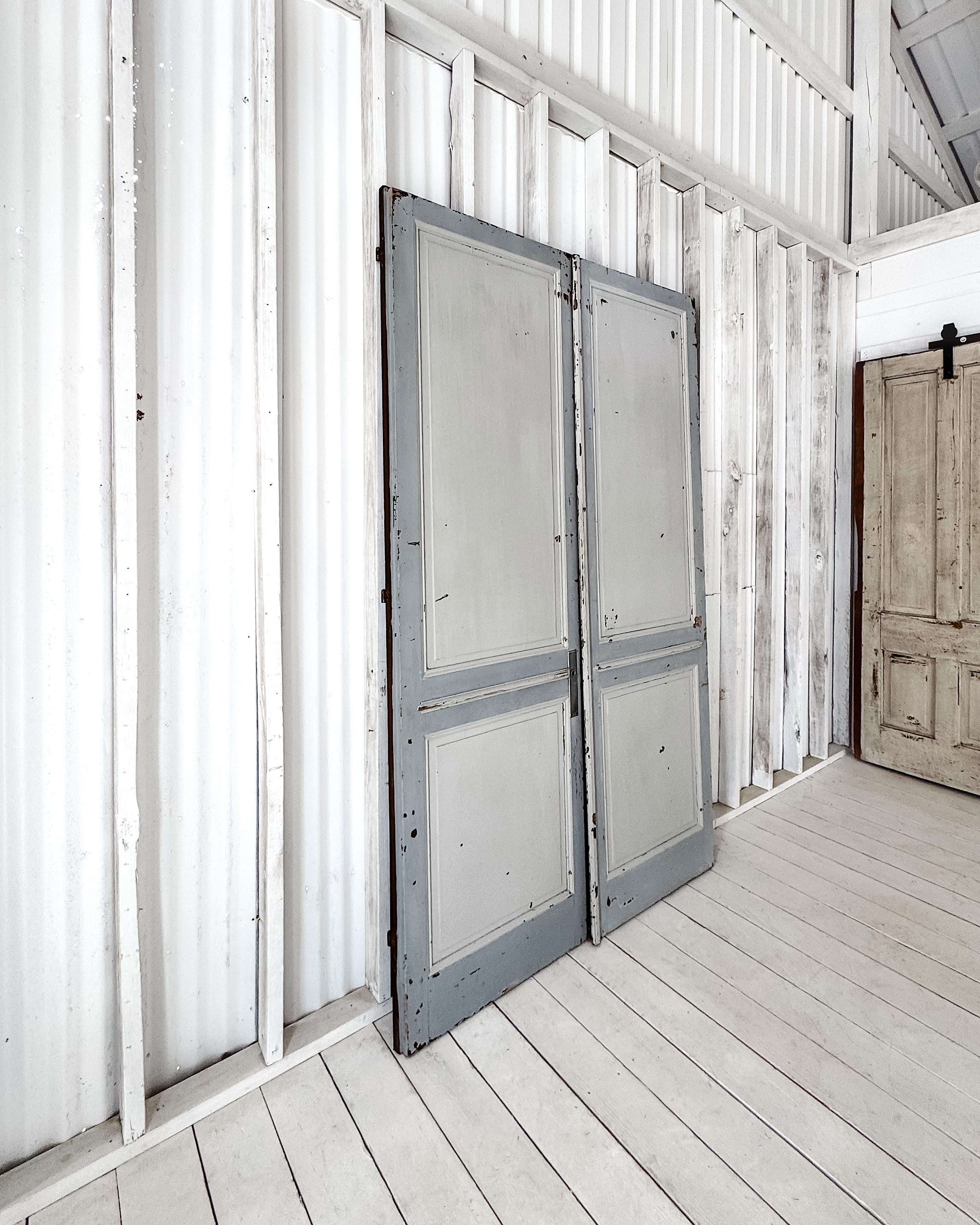Pair of 19th Century Reclaimed Decorative French Doors For Sale 9