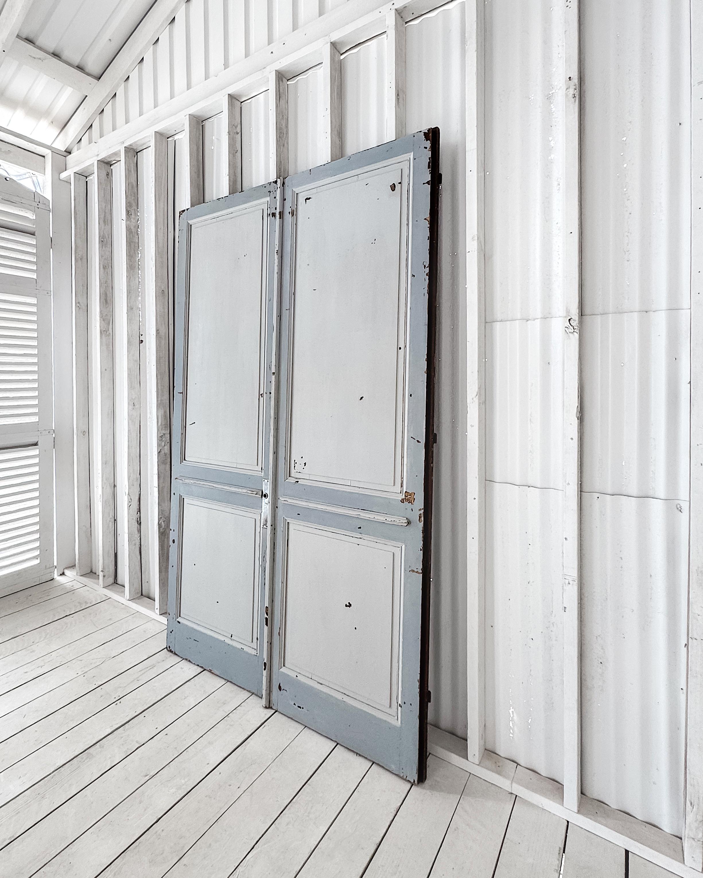 Pair of 19th Century Reclaimed Decorative French Doors For Sale 10