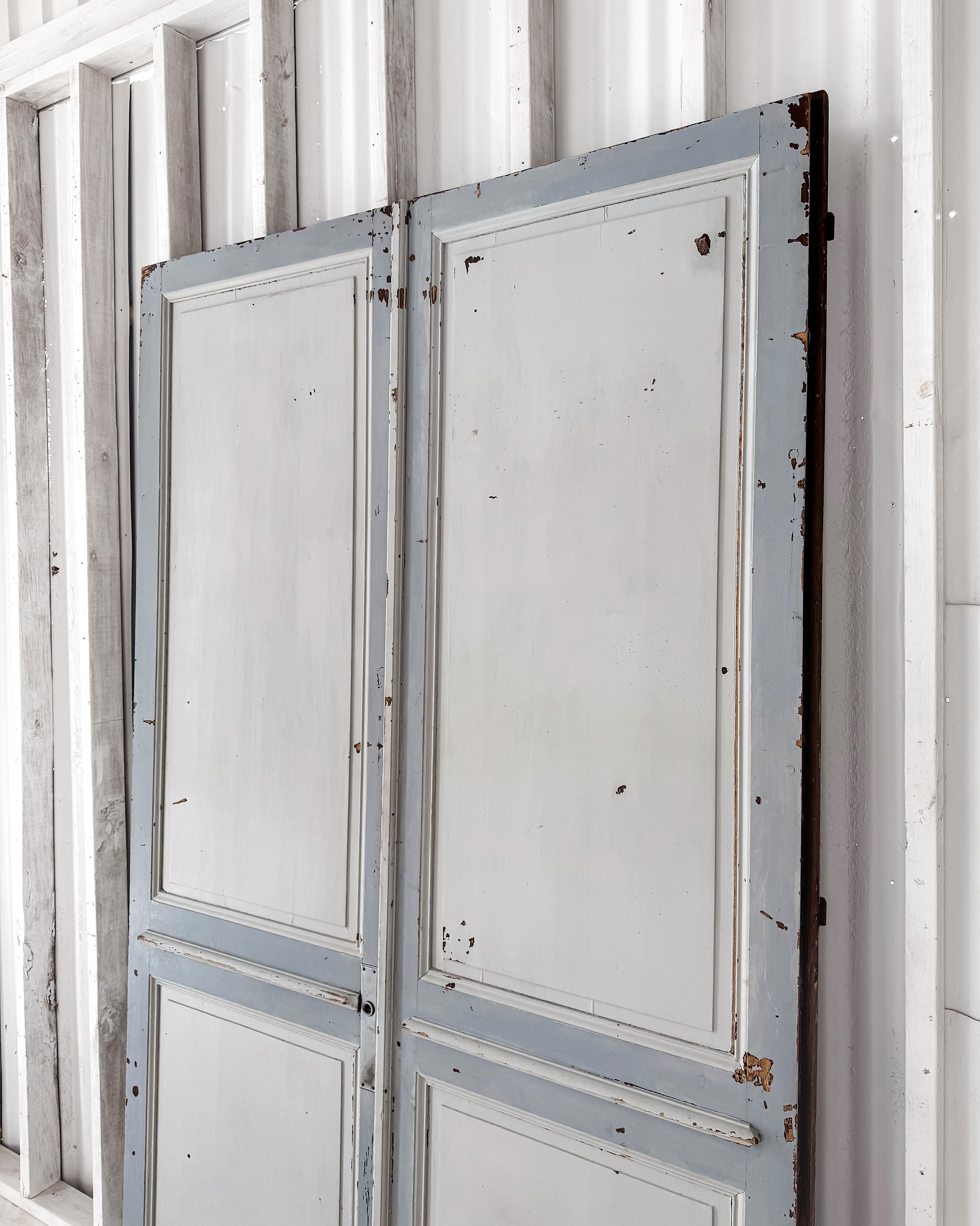 Pair of 19th Century Reclaimed Decorative French Doors For Sale 11