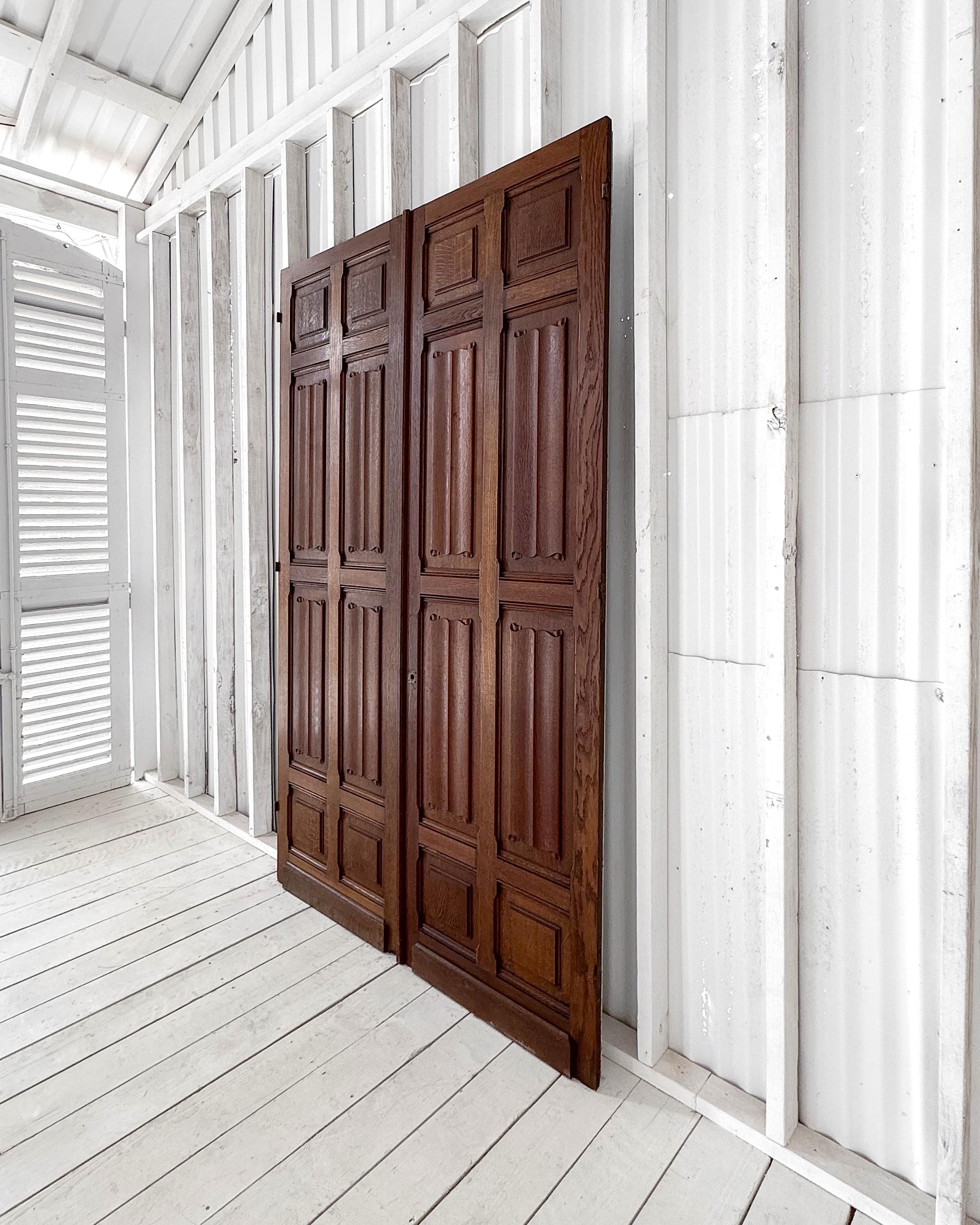 Pair of 19th Century Reclaimed Decorative French Doors For Sale 1