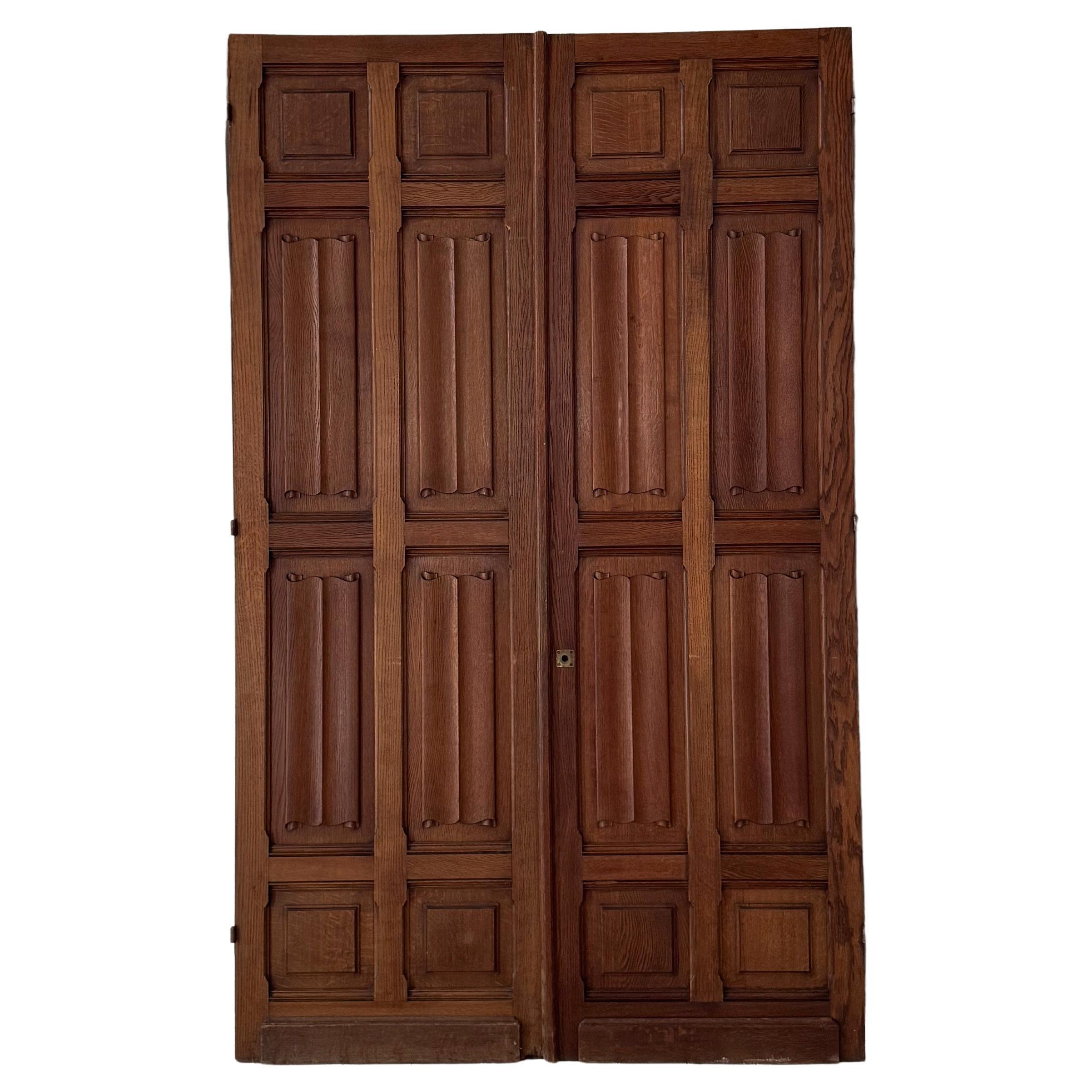 Pair of 19th Century Reclaimed Decorative French Doors For Sale