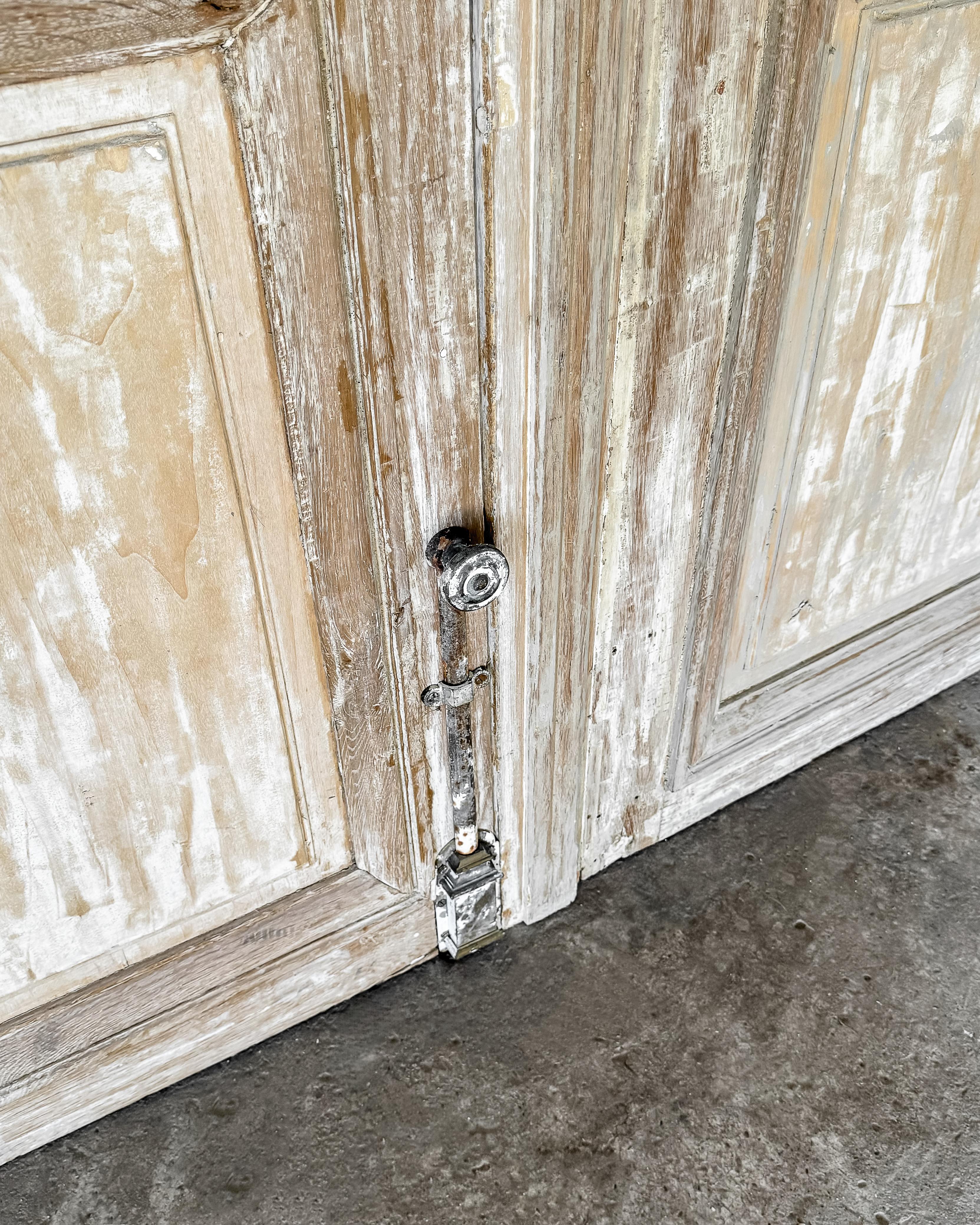 Coppia di porte francesi del XIX secolo con pannello a secco di recupero in vendita 7