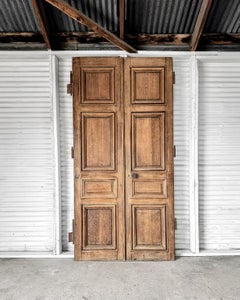 Pair of 19th Century Reclaimed French Oak Exterior Doors