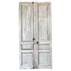 Coppia di porte per interni in quercia francese recuperata del 19° secolo