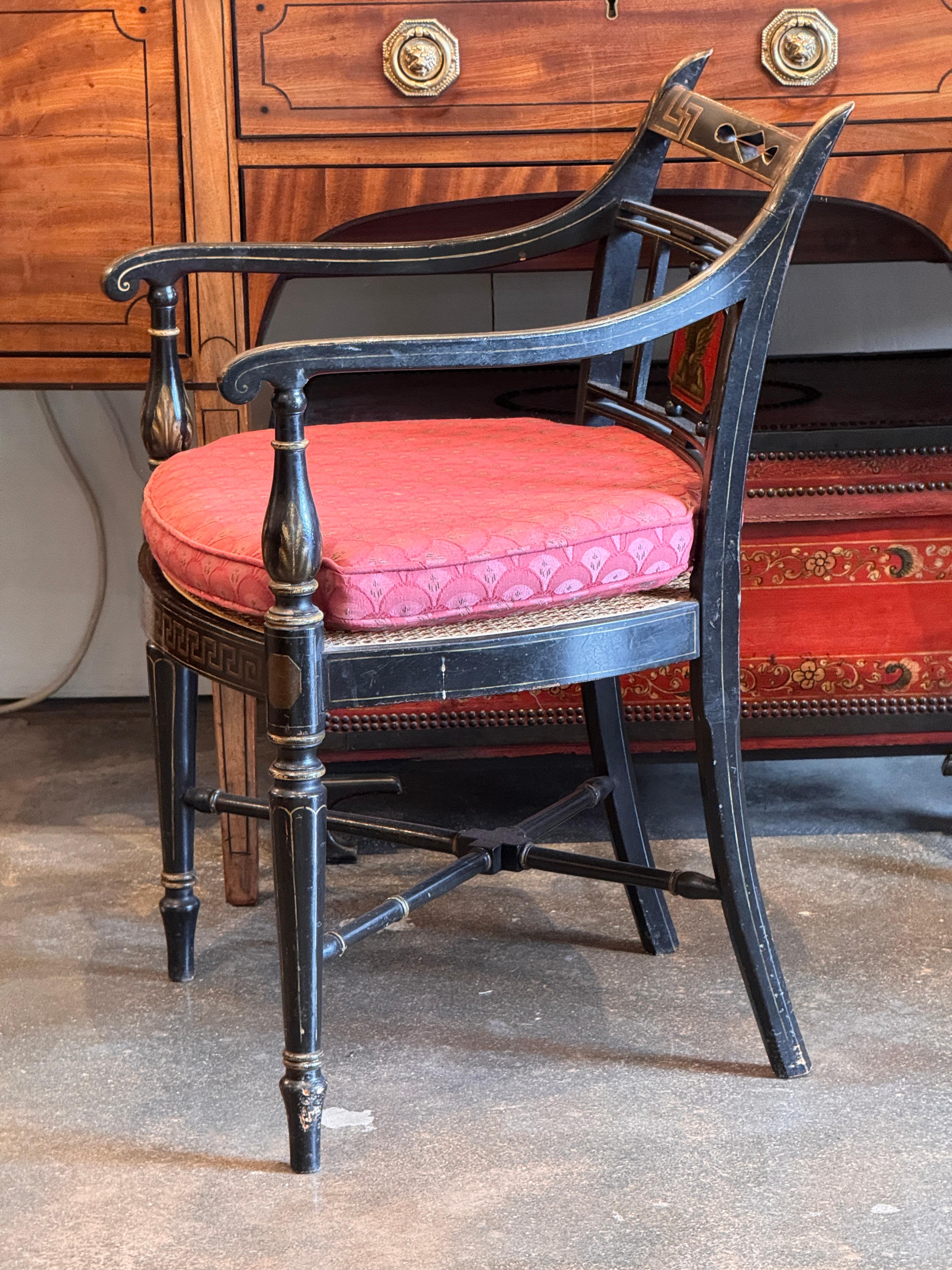 Coppia di poltrone Regency del 19° secolo in vendita 4