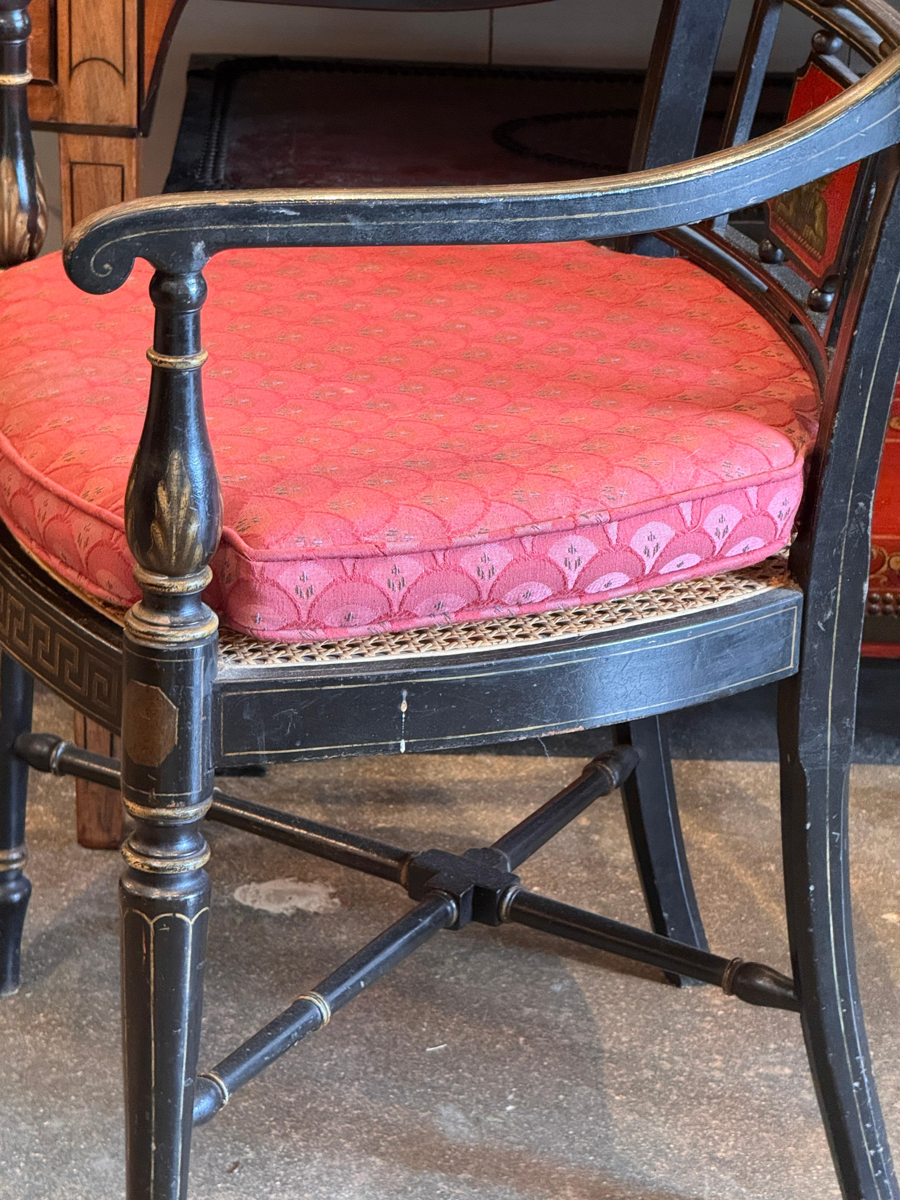 Coppia di poltrone Regency del 19° secolo in vendita 5