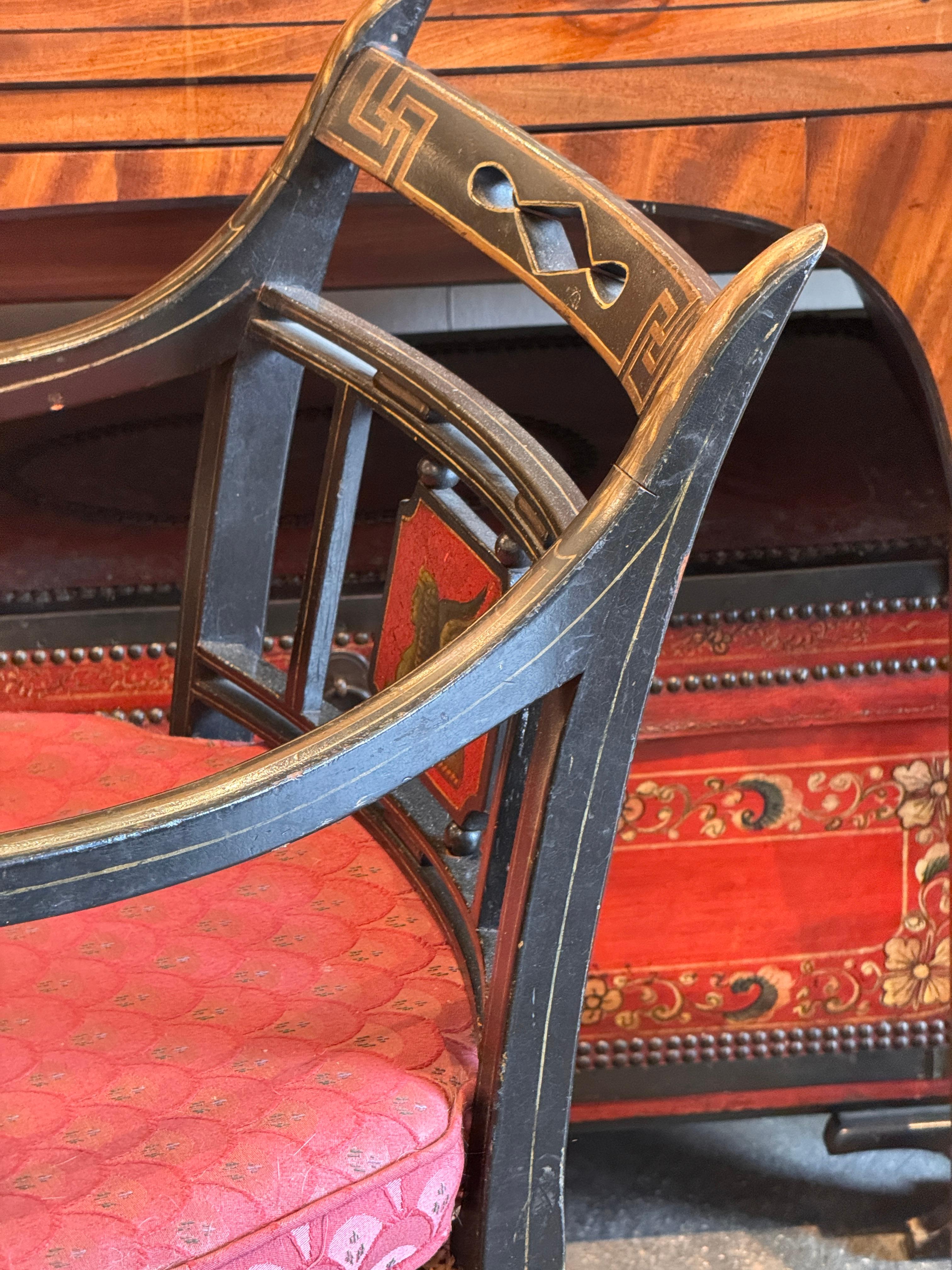 Coppia di poltrone Regency del 19° secolo in vendita 6