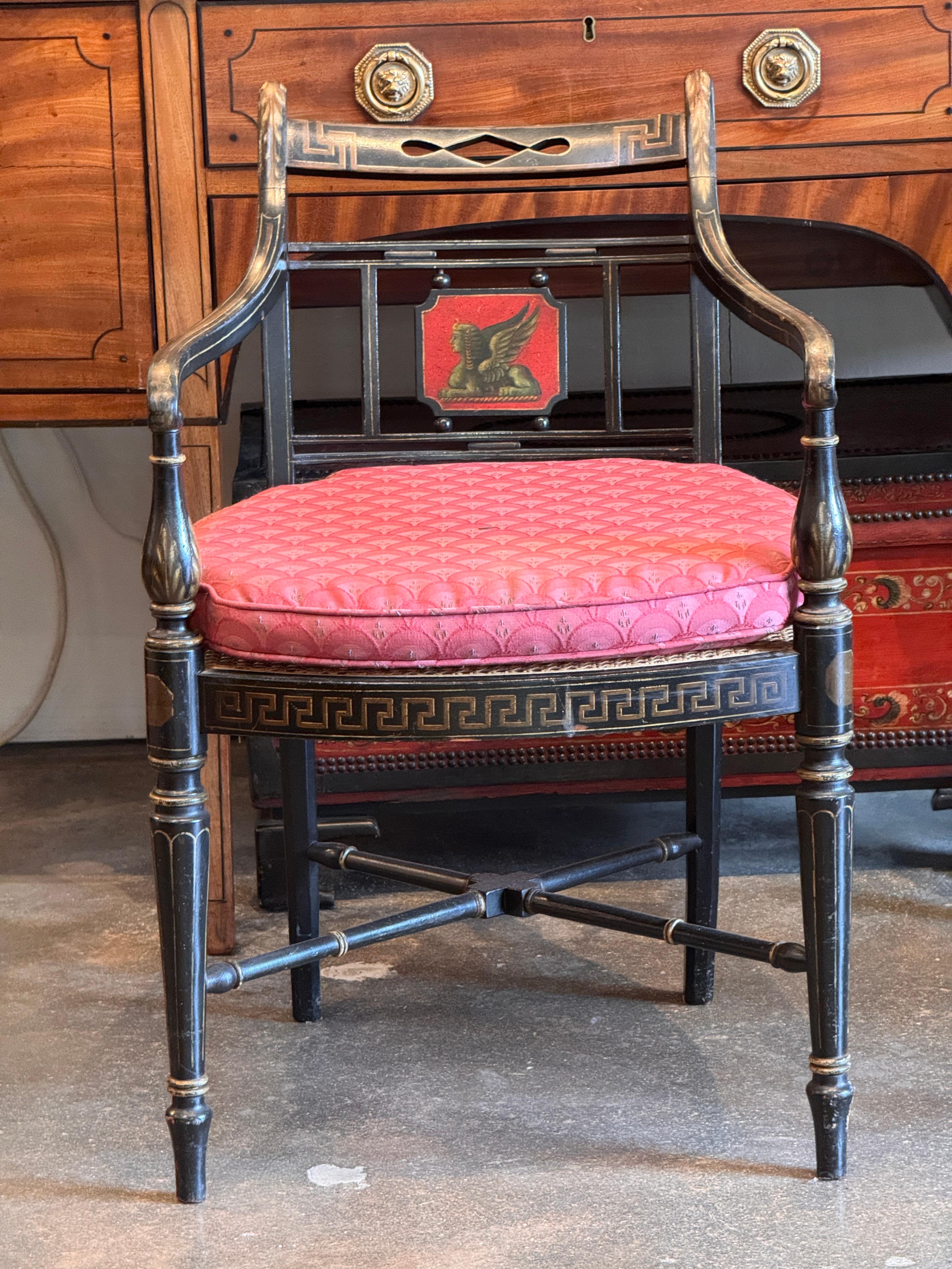 XIX secolo Coppia di poltrone Regency del 19° secolo in vendita