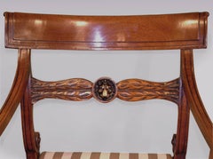 Pair of Polished Regency Mahogany Armchairs from Early 19th Century