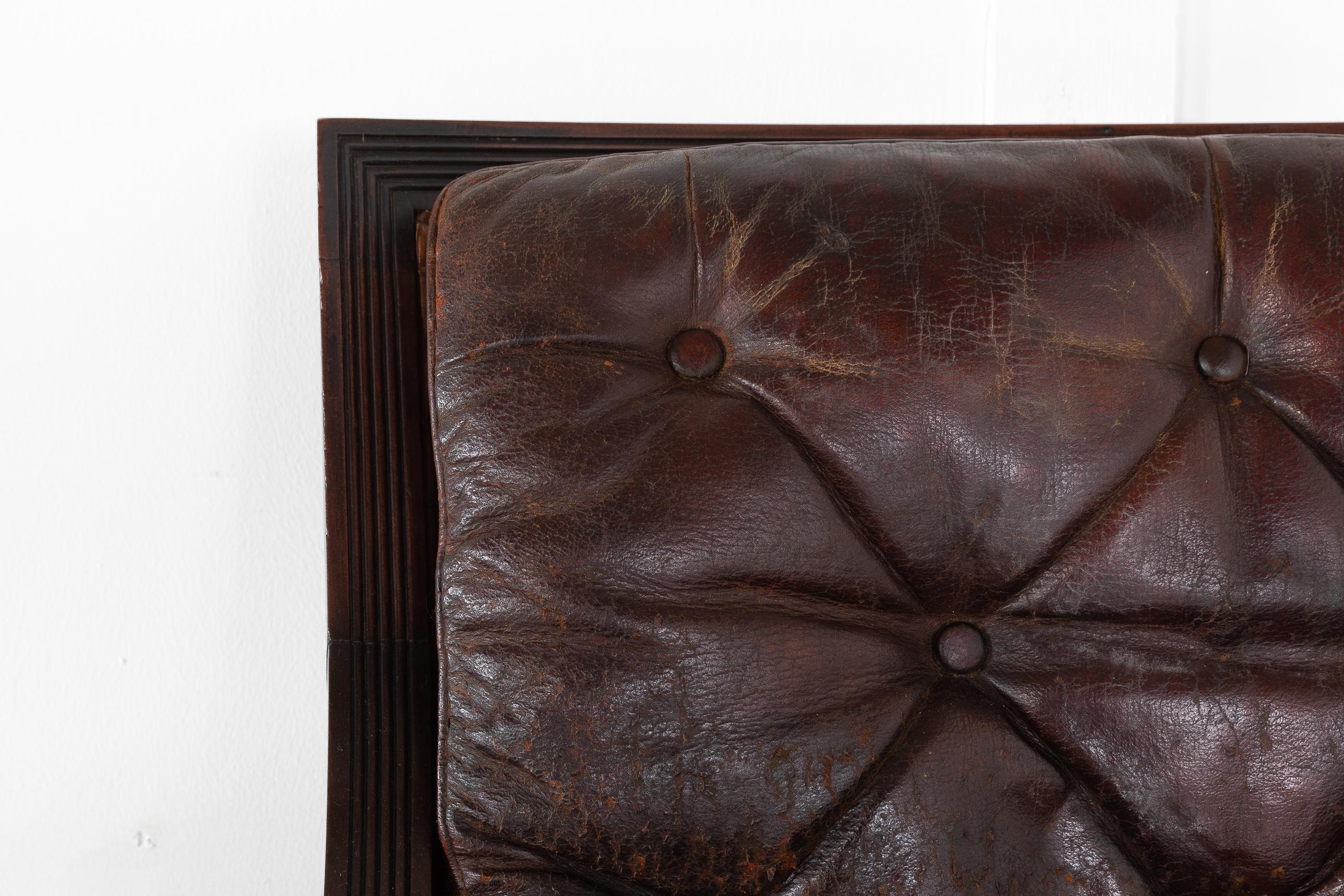 Leather Pair of 19th Century Regency Mahogany Library Bergères