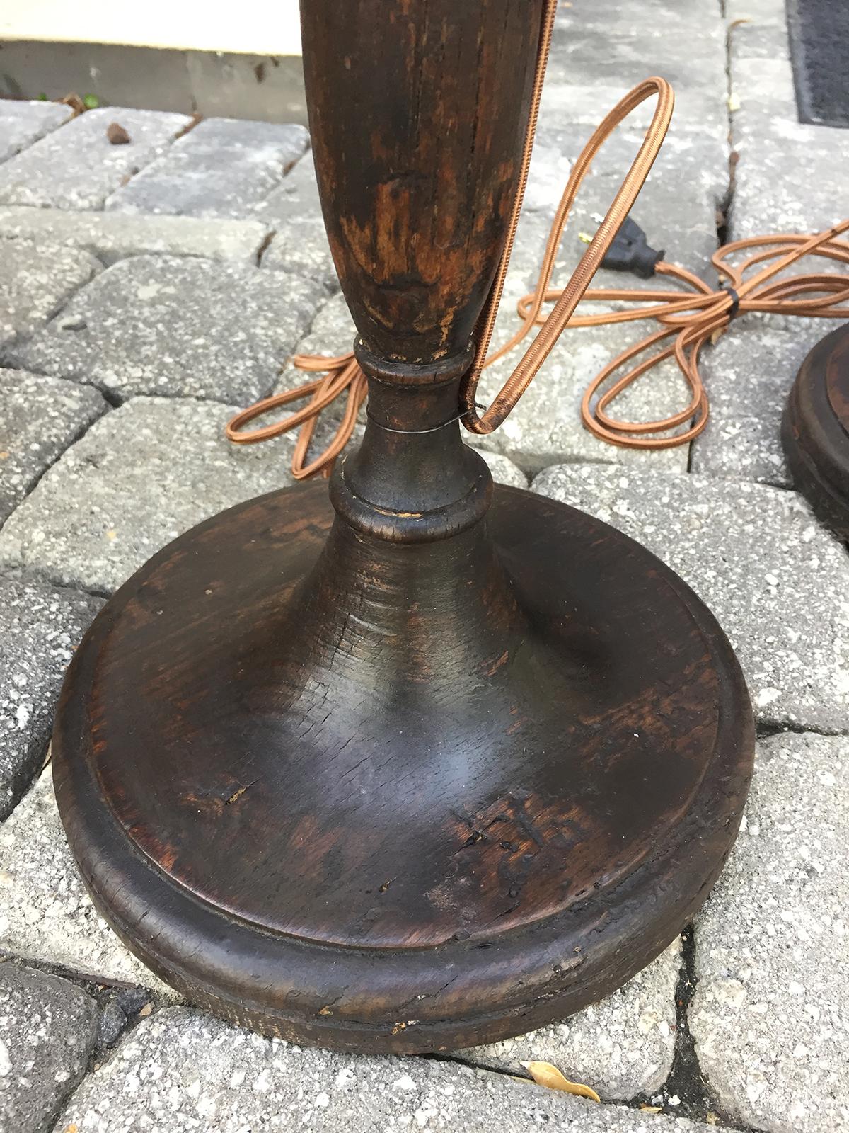 Pair of 19th Century Regency Pole Screens as Floor Lamps For Sale 2