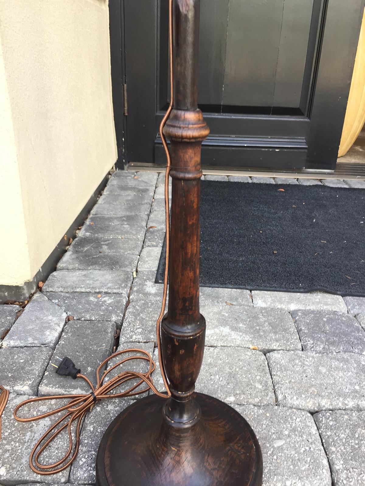 Pair of 19th Century Regency Pole Screens as Floor Lamps For Sale 4