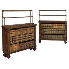 Pair of 19th Century Regency Rosewood Open Bookshelves