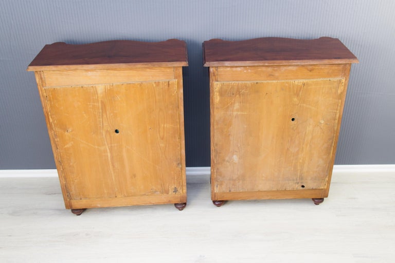 Pair of 19th Century Regency Style Walnut and Mirror Wall Console Tables For Sale 2