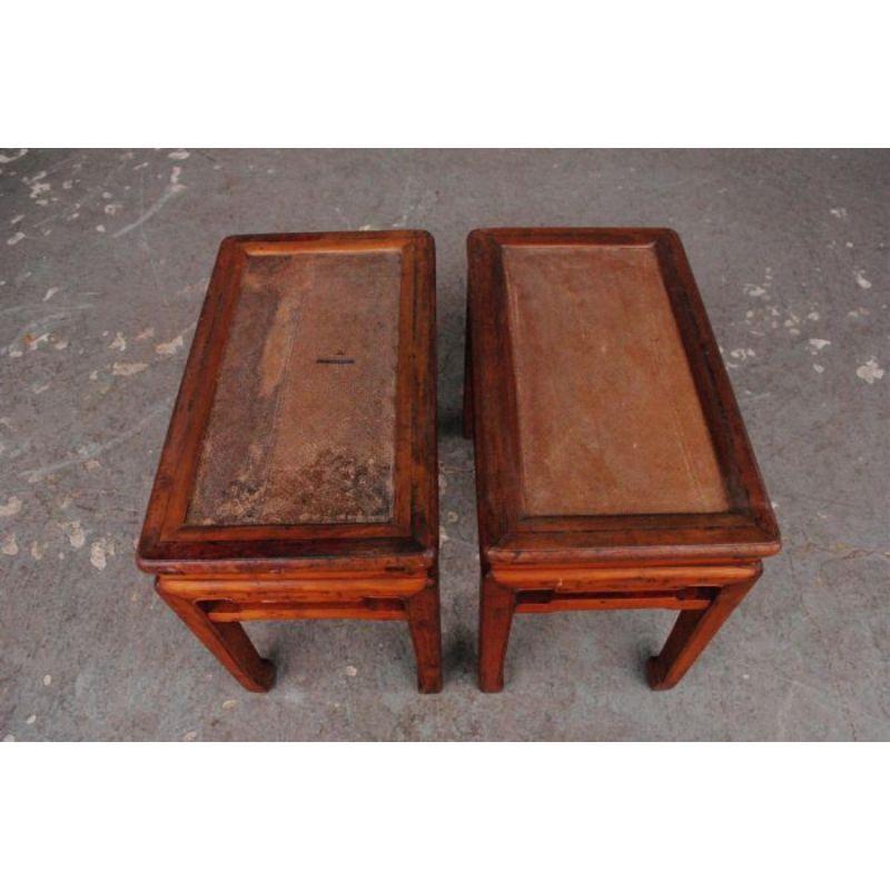 Pair of 19th Century Regional Chinese Benches In Distressed Condition For Sale In Marseille, FR