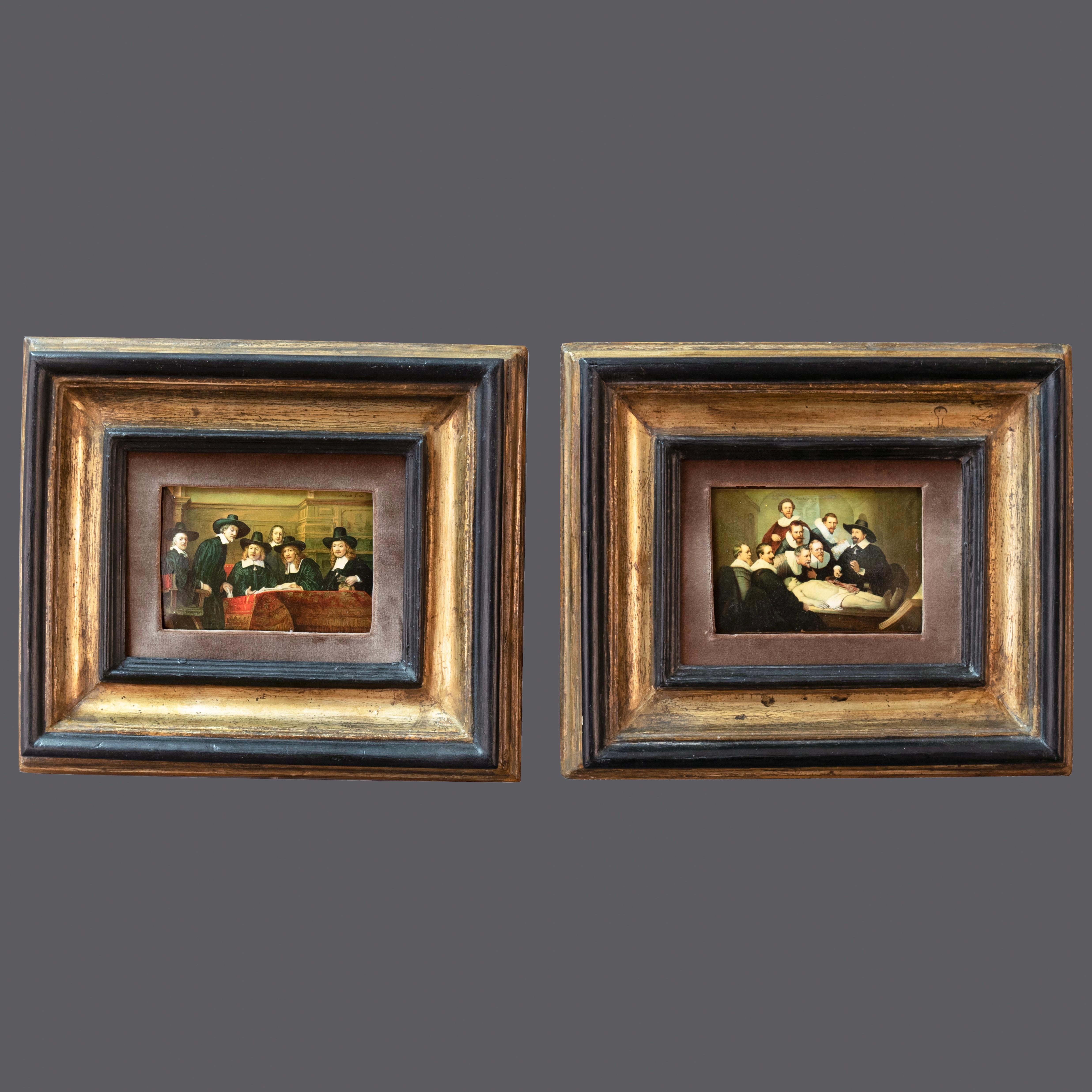 Paire de peintures d' Follower de Rembrandt du 19ème siècle en vente 4