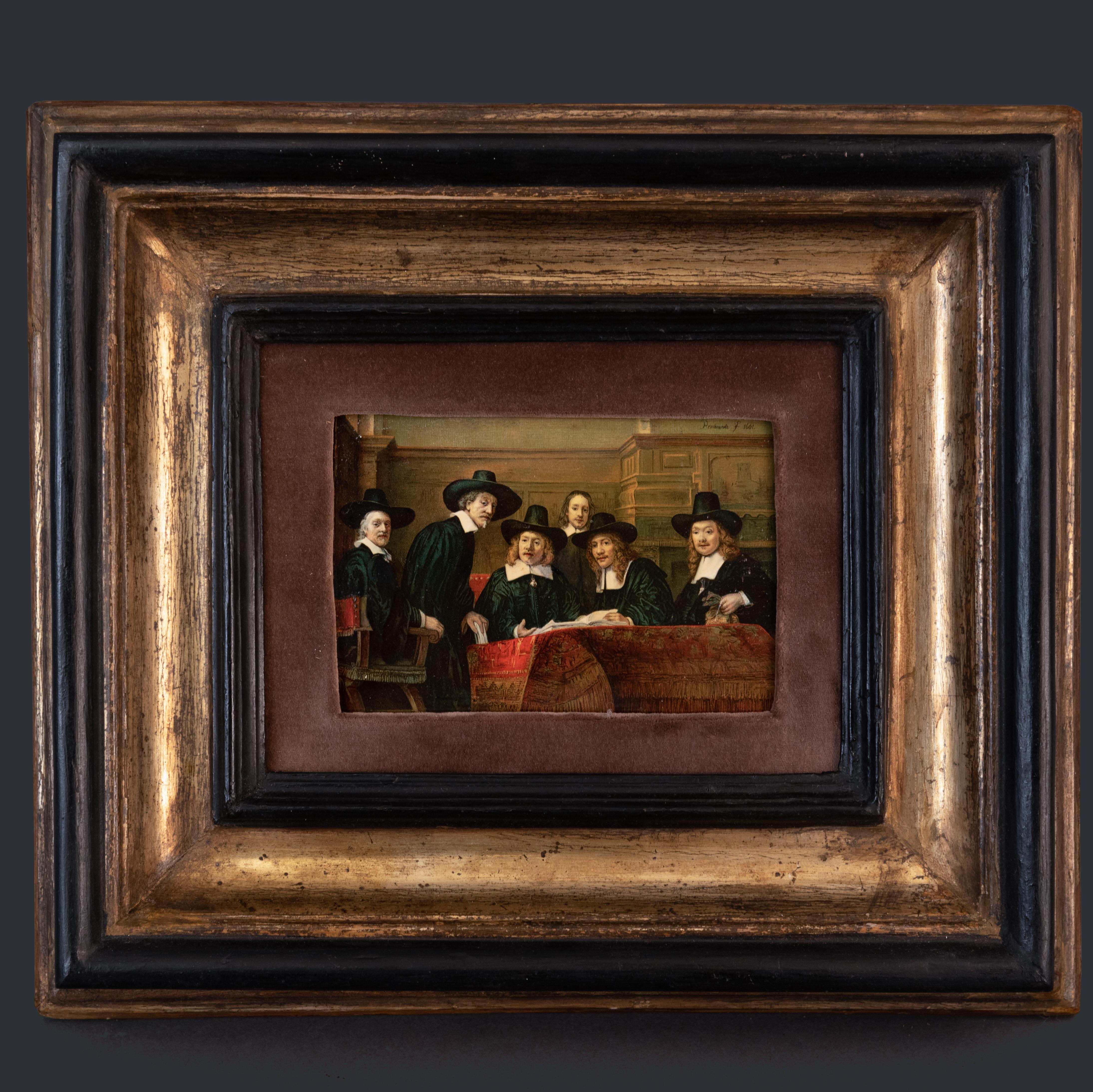 Bois Paire de peintures d' Follower de Rembrandt du 19ème siècle en vente