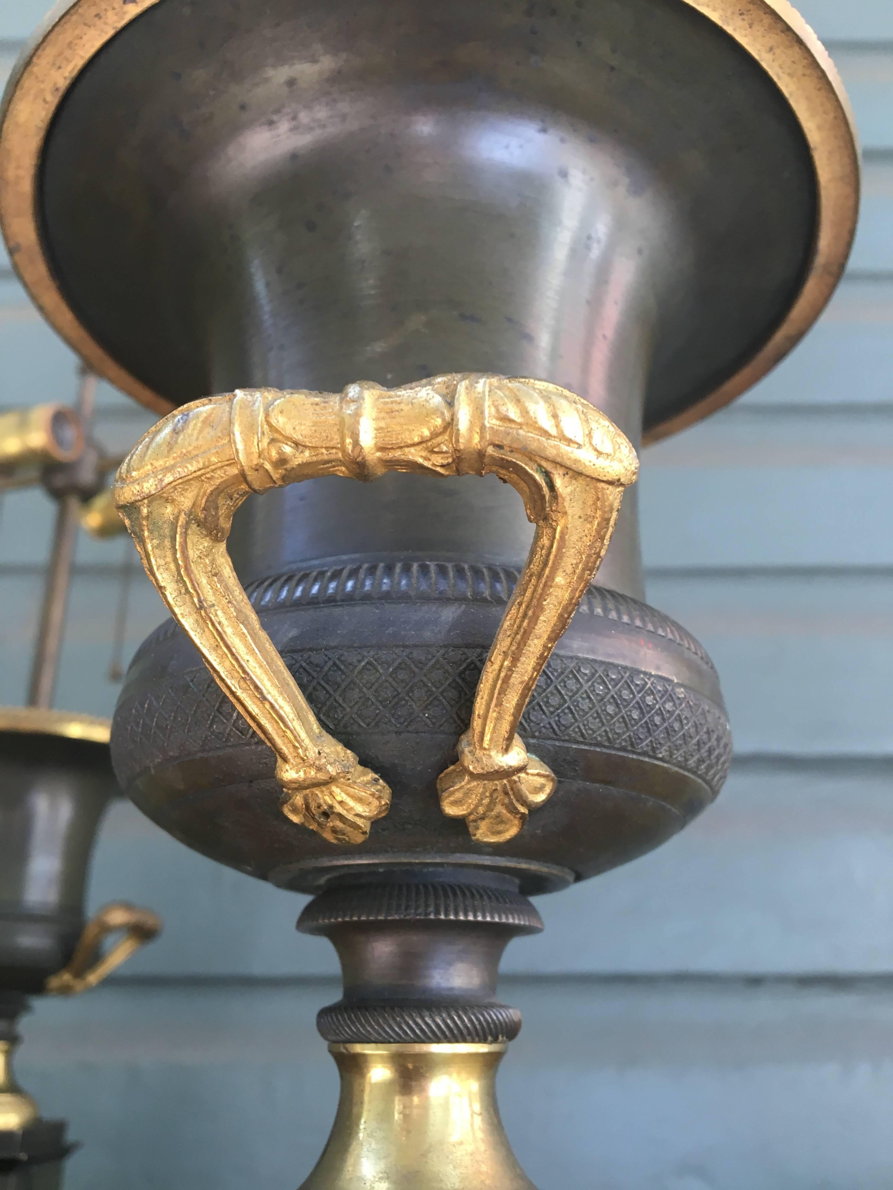 Pair of 19th Century Restoration Urns Transformed into Lamps In Excellent Condition In Charleston, SC